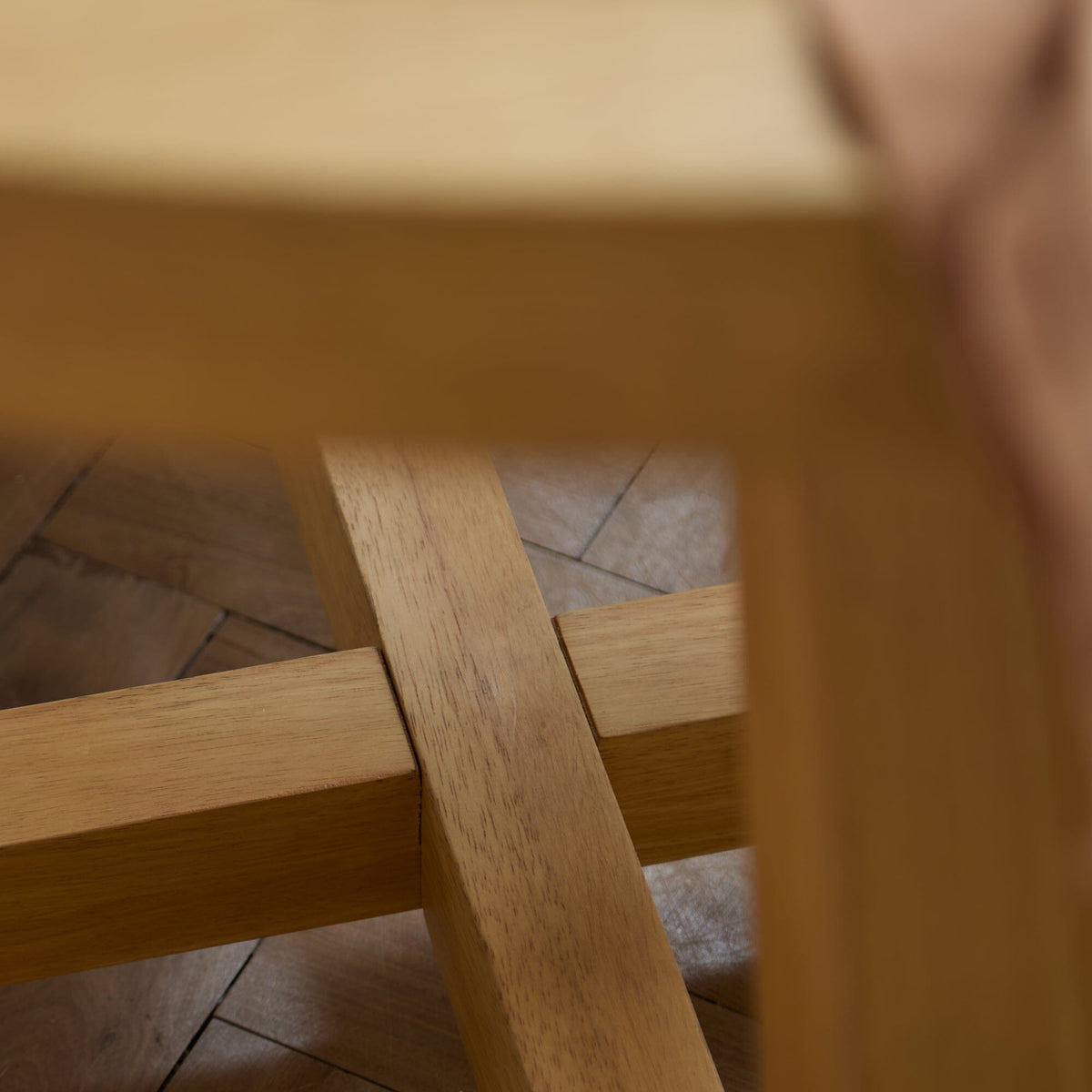 Charlotte Pale Oak Round Dining Table Set - 4 Seater - Ella Pale Oak Carver Chair - Fawn Linen - Laura James