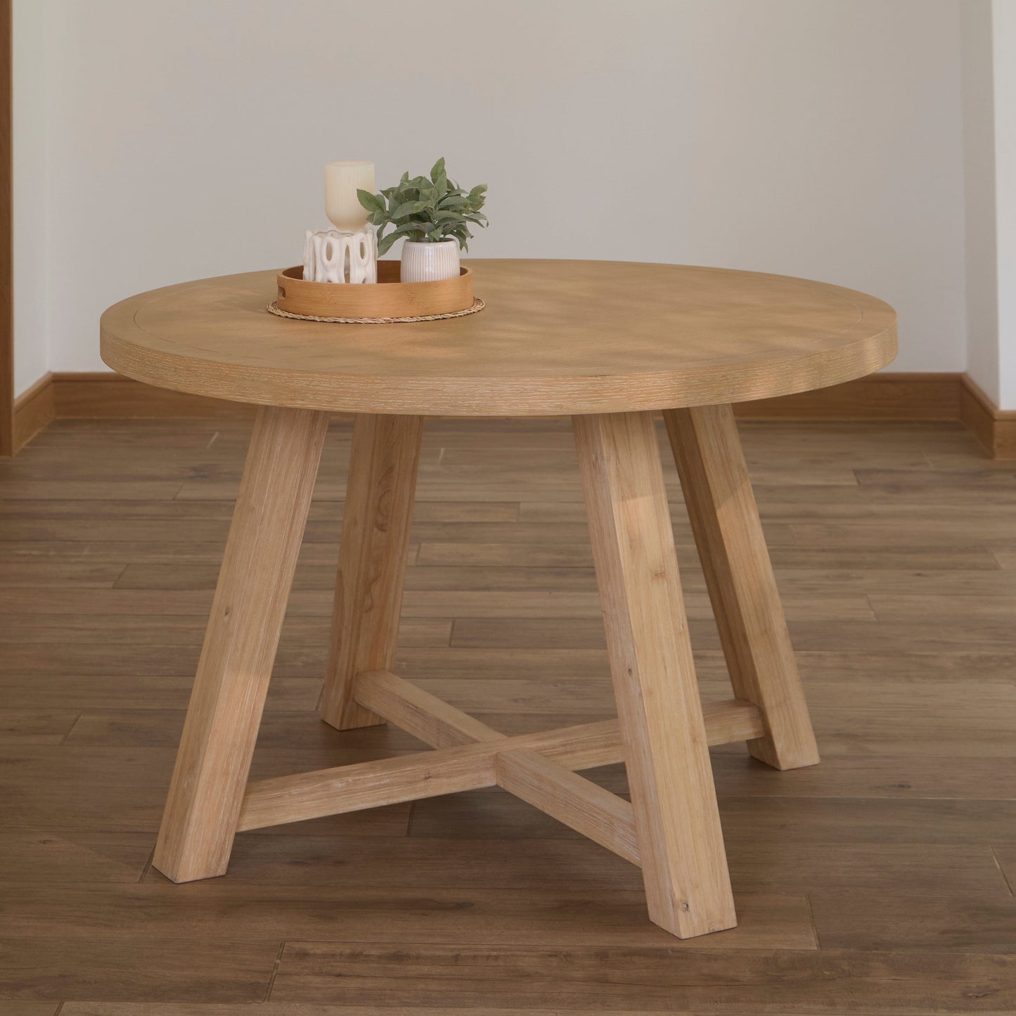 Charlotte Black Oak Round Dining Table - Laura James