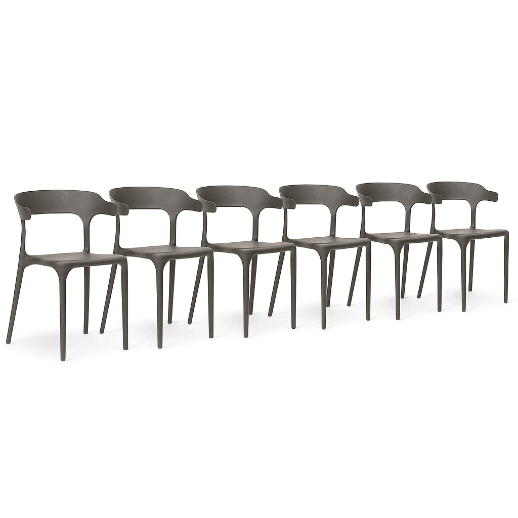 Finn Dining Chairs - Set of 6 - Grey