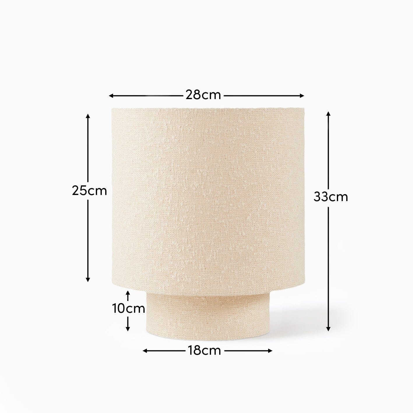 Chattendon Ivory Boucle Floor Lamp - 36cm - Laura James