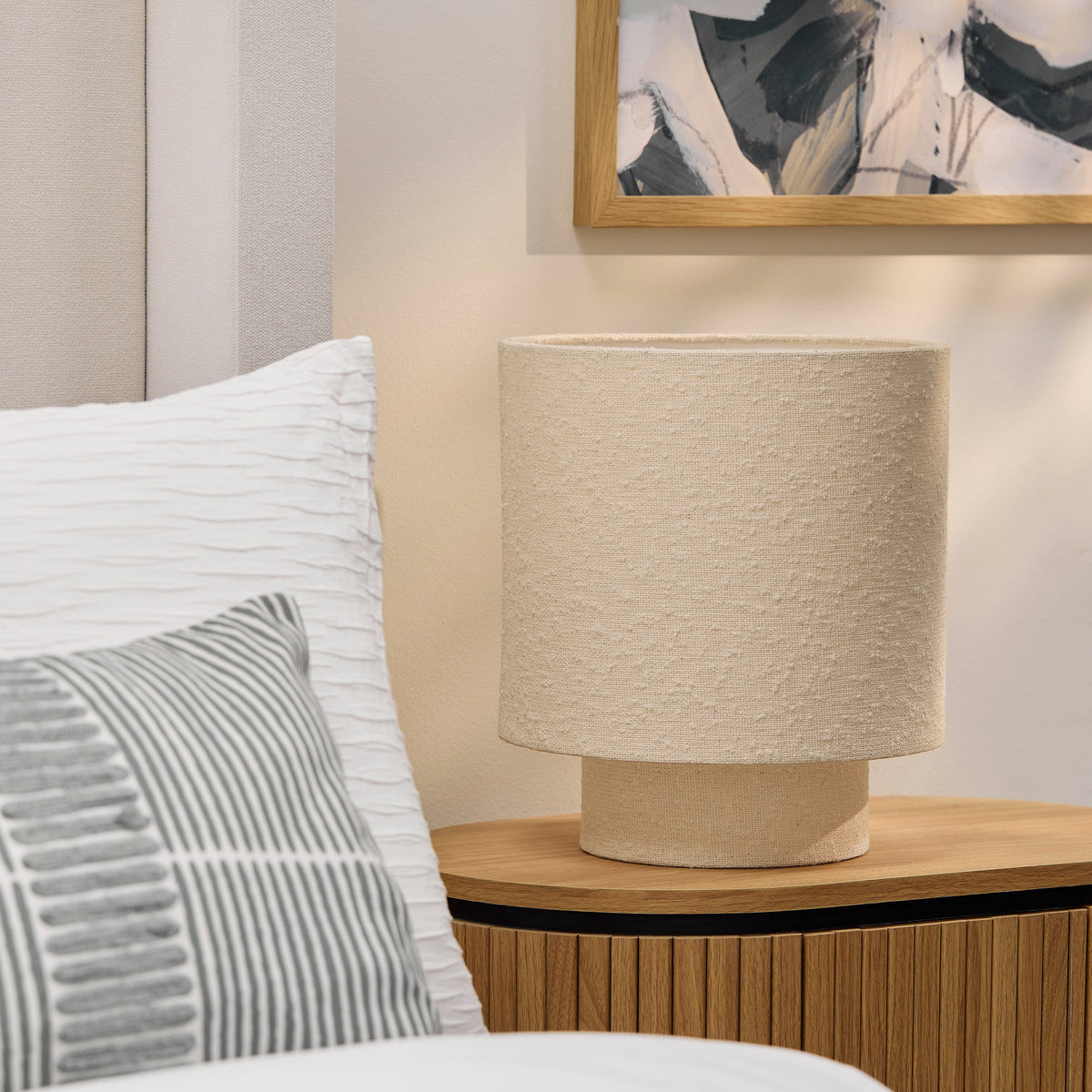 Chattendon Ivory Boucle Floor Lamp - 36cm - Laura James
