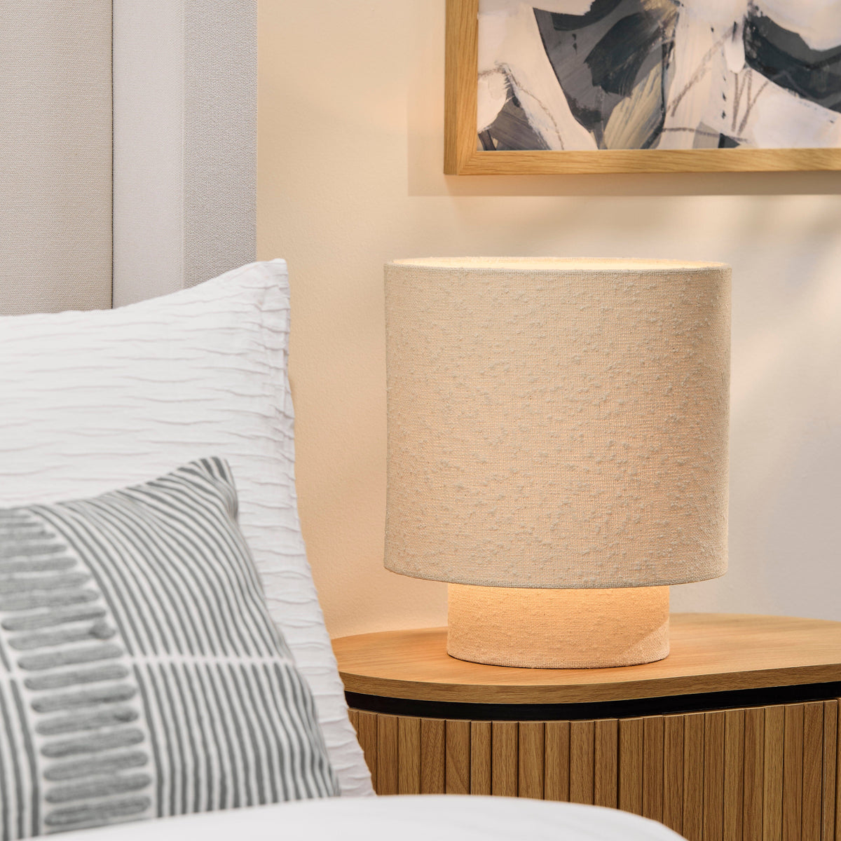Chattendon Ivory Boucle Floor Lamp - 36cm - Laura James