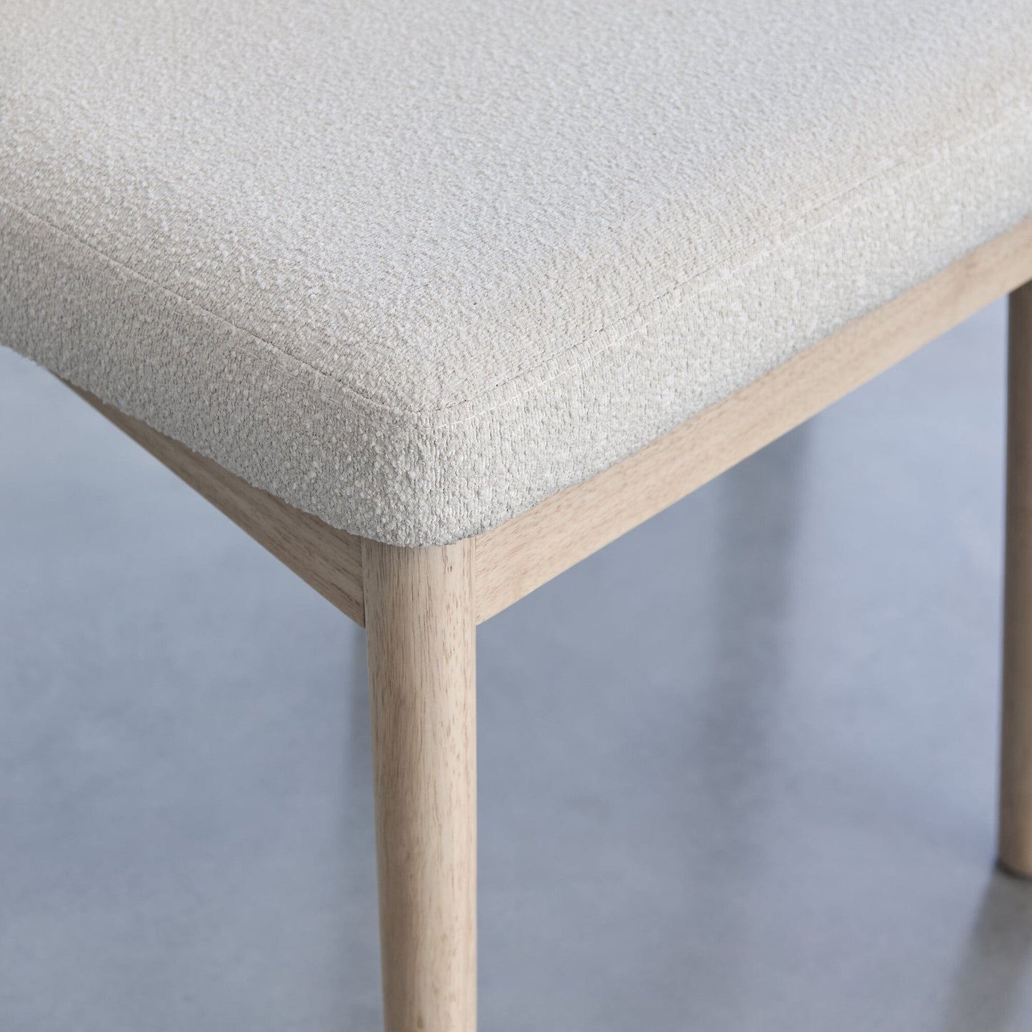 Chloe Dining Chair - Set of 2 - Light Beige with Whitewash Oak Legs - Laura James