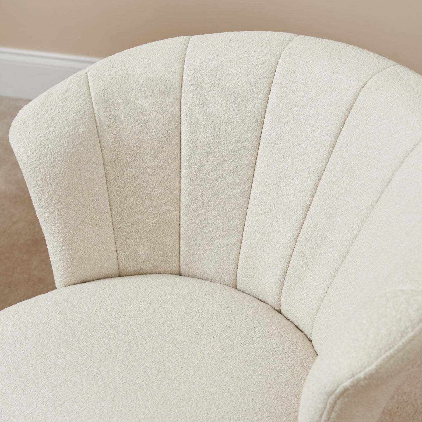 Cleo Beige Boucle Dining Chairs- Set Of 2 - Laura James