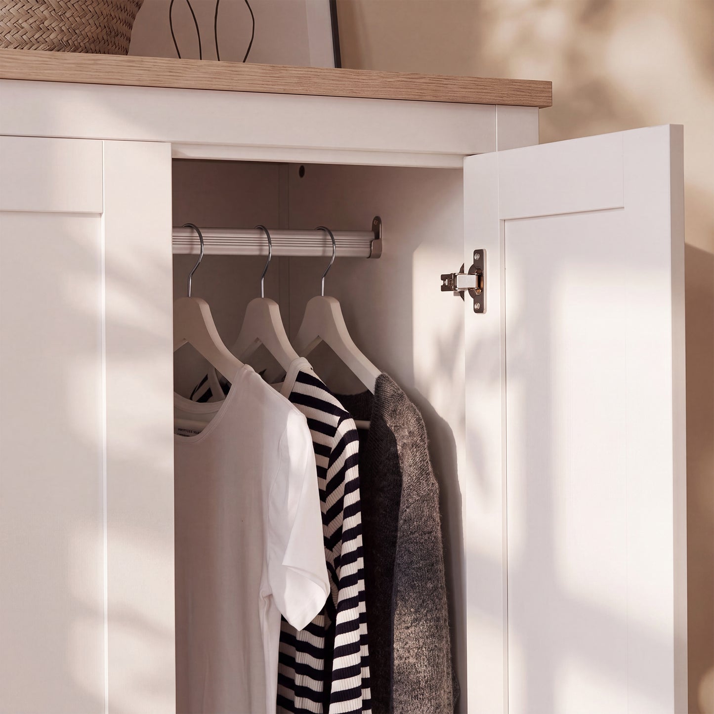 Bampton Double Wardrobe - Alabaster White - Laura James
