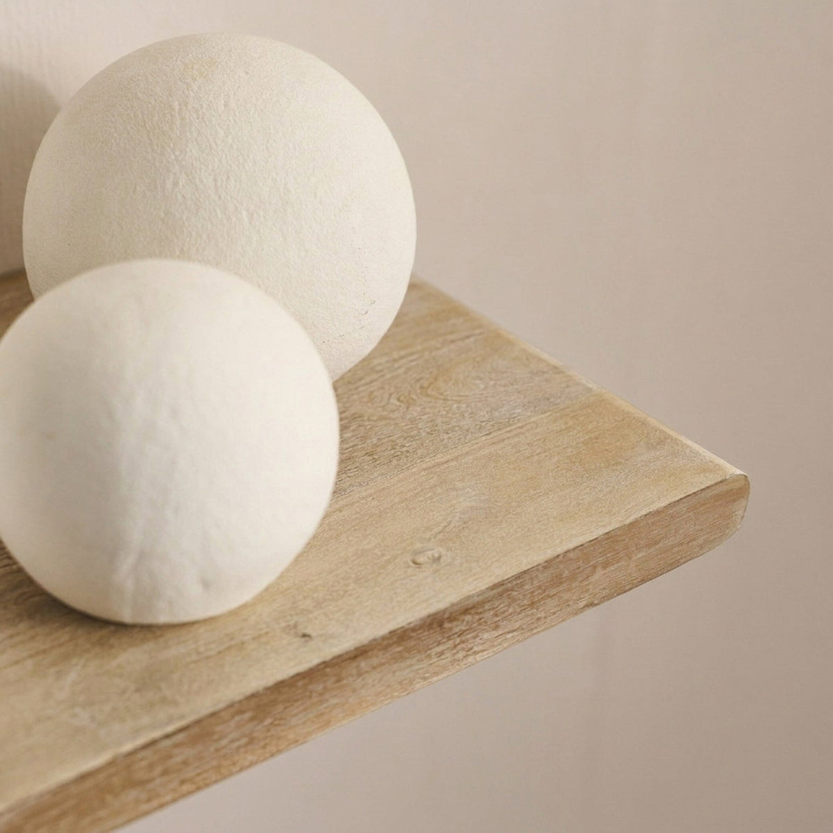 Atlas 150cm Mango Wood Wall Shelf - Whitewash - Laura James