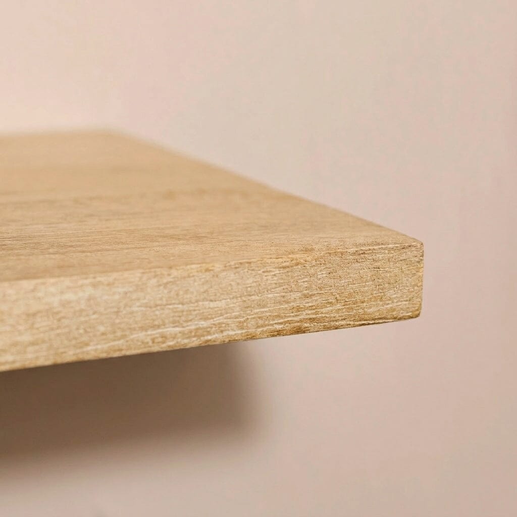 Atlas 150cm Mango Wood Wall Shelf - Whitewash - Laura James