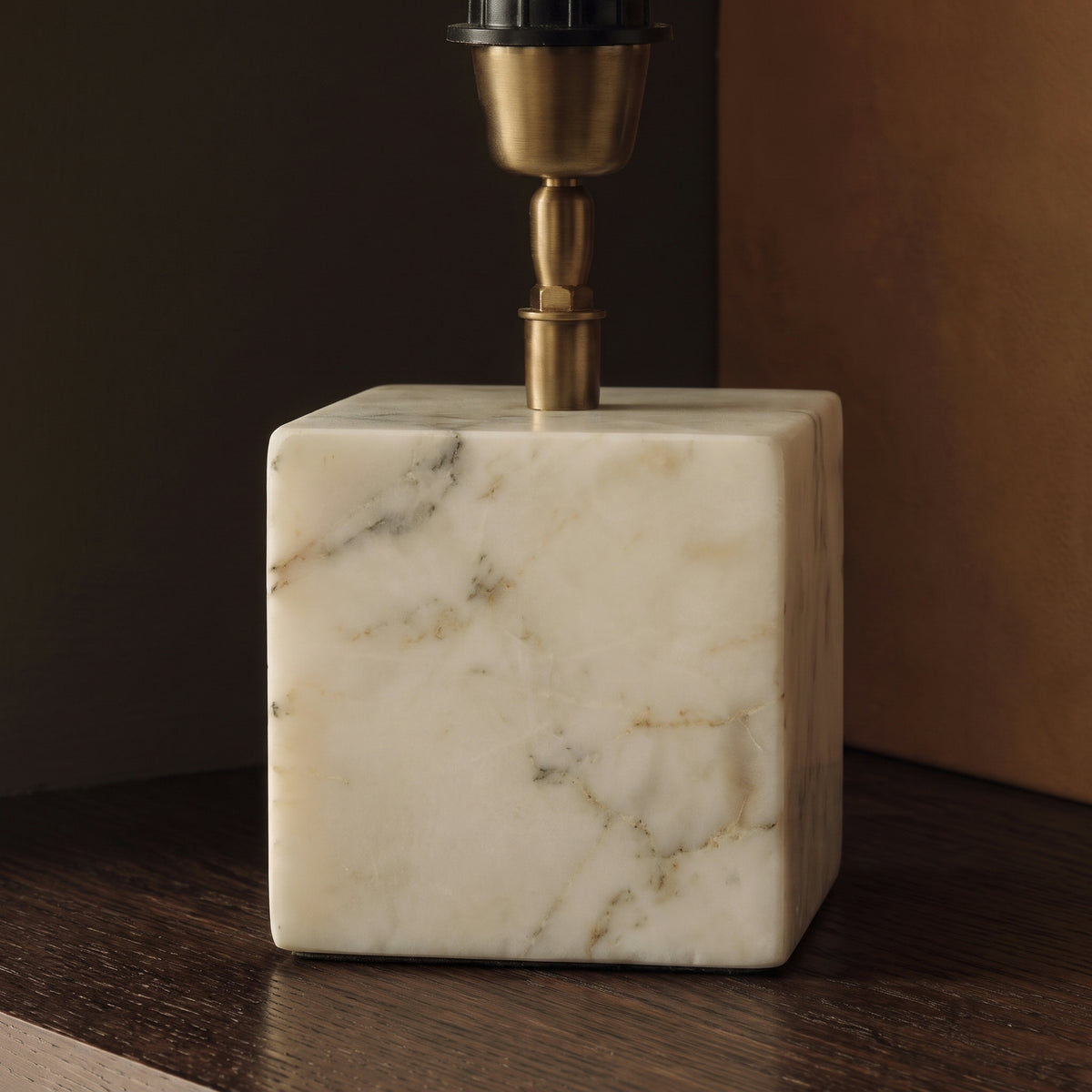 Colmar 15cm Marble Table Lamp Base - White Marble