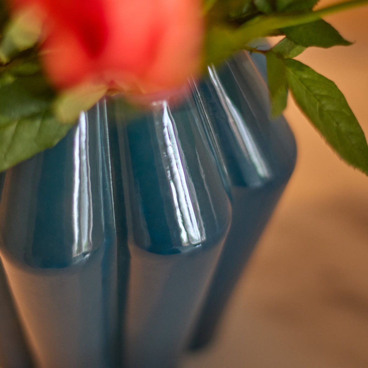 Como 16cm Glass Vase - Lagoon Teal - Laura James