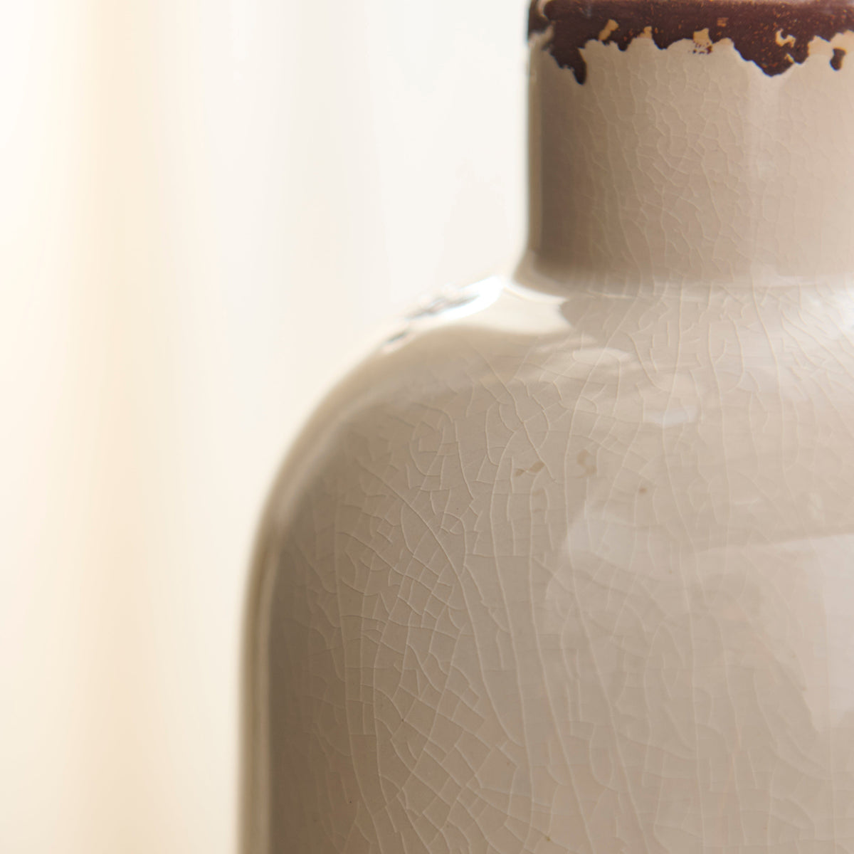Corsino 22cm Ceramic Vase - Off White - Laura James