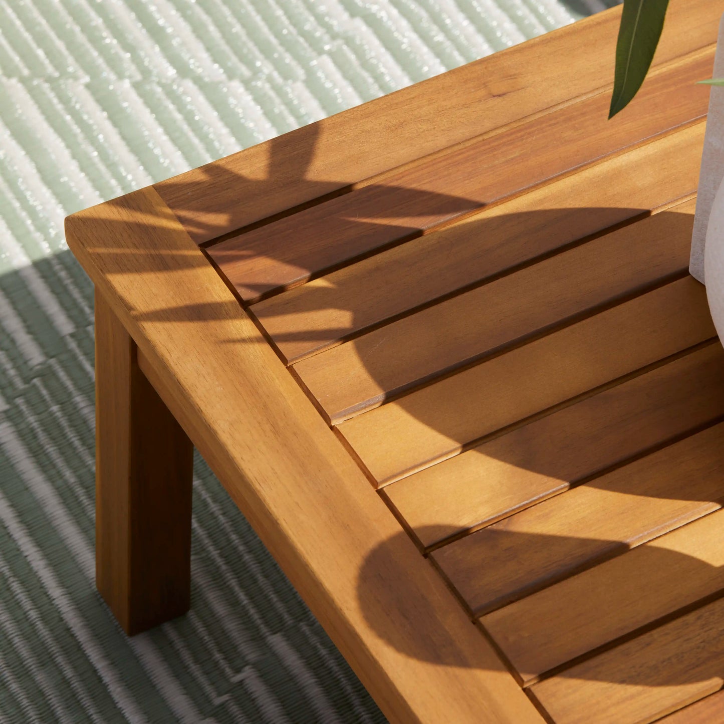 Dakota Corner Wooden Sofa Set - Natural Cushions - Laura James