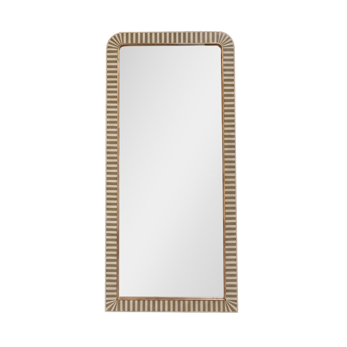 Dartington 180x80cm Arch Floor Mirror - Olive Green