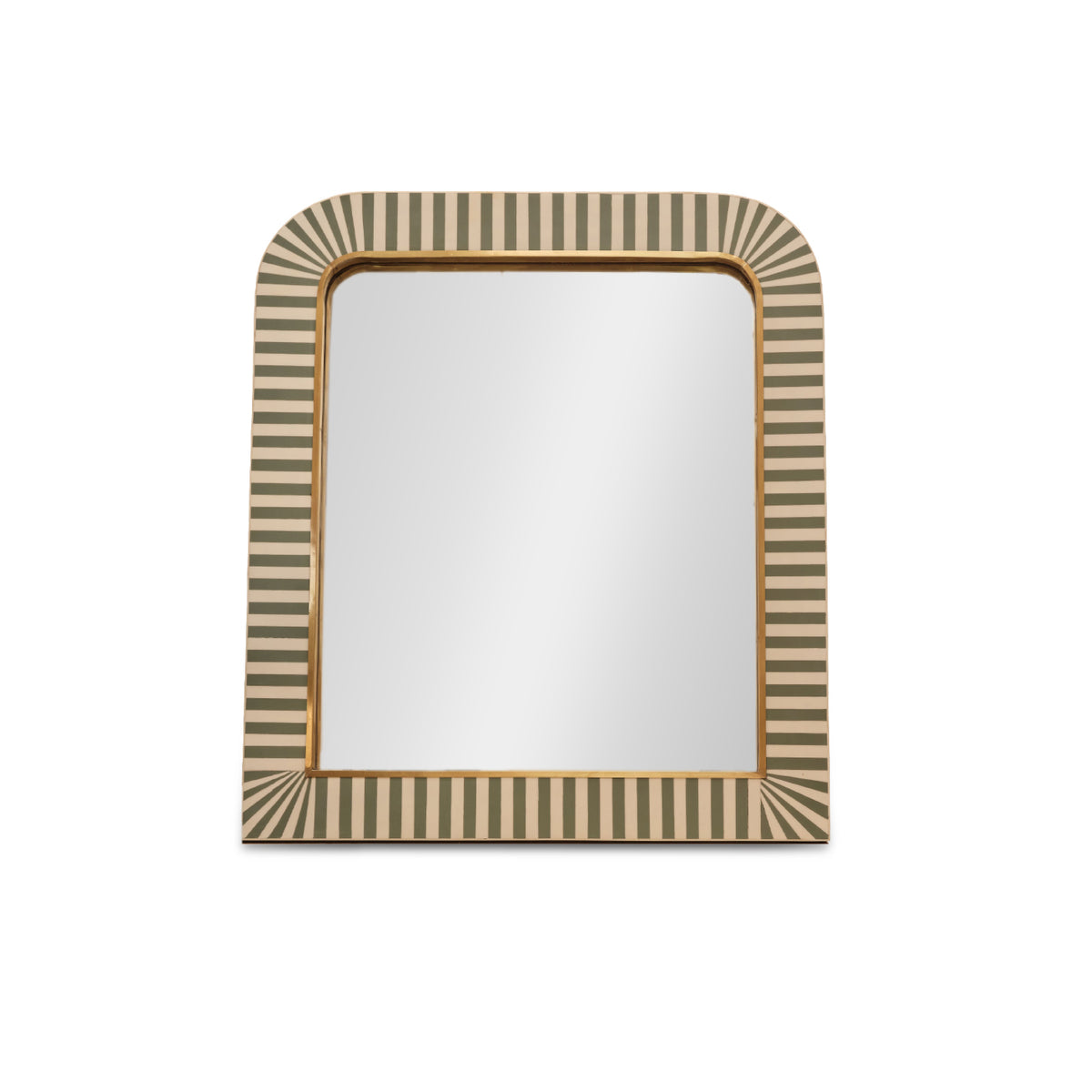 Dartington 80x70cm Arch Wall Mirror - Olive Green - Laura James