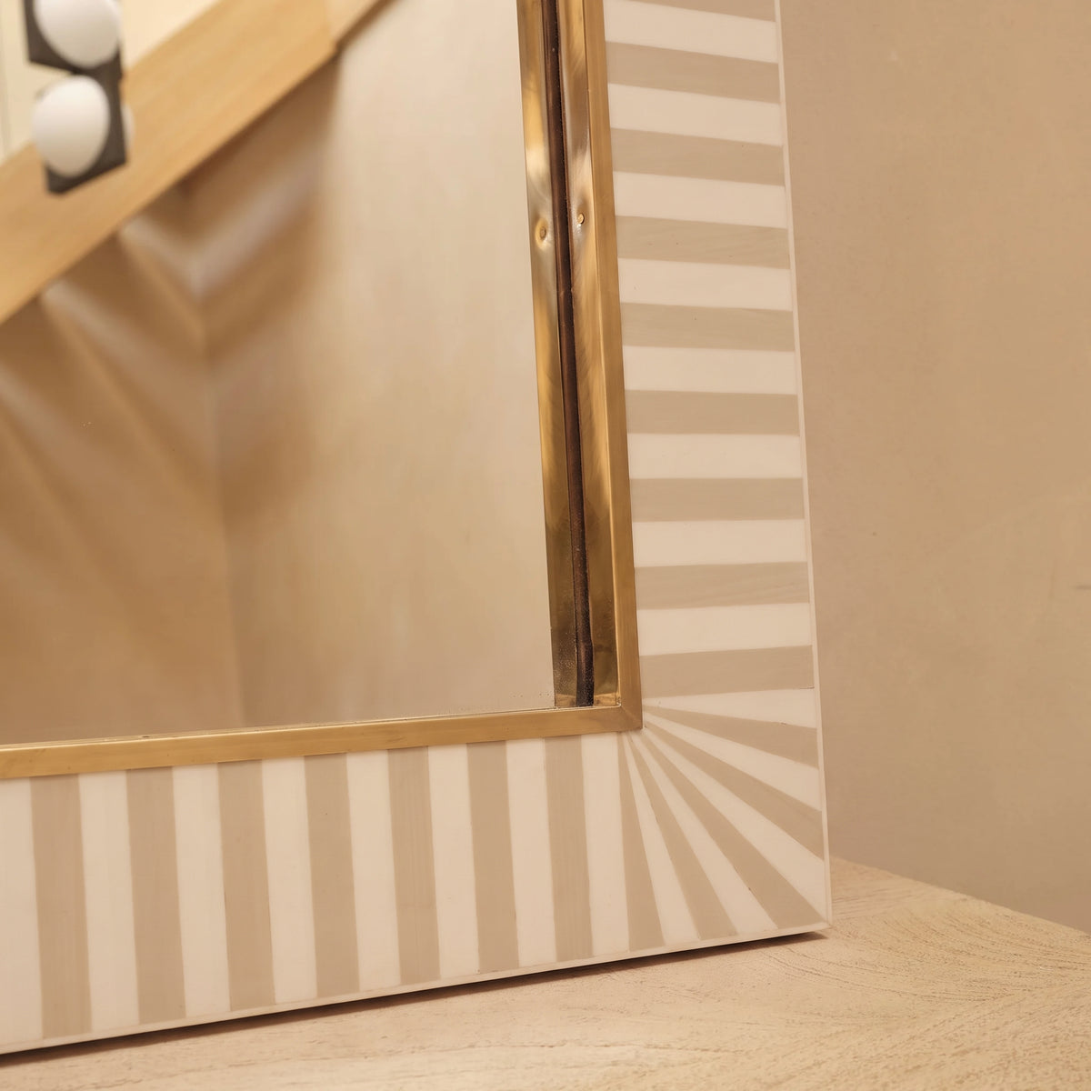 Dartington 80x70cm Arch Wall Mirror - Oatmeal Gold
