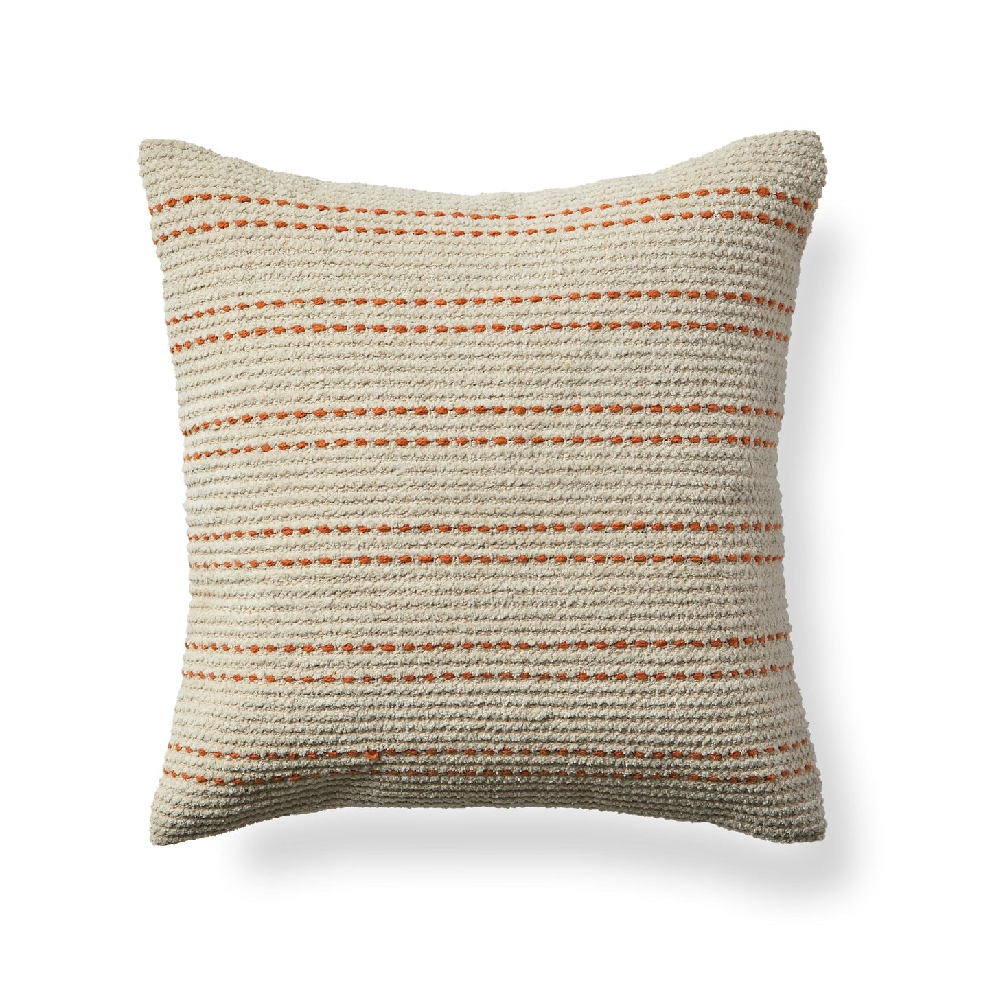 Elberton 45x45cm Cotton Striped Cushion Cover - Burnt Orange