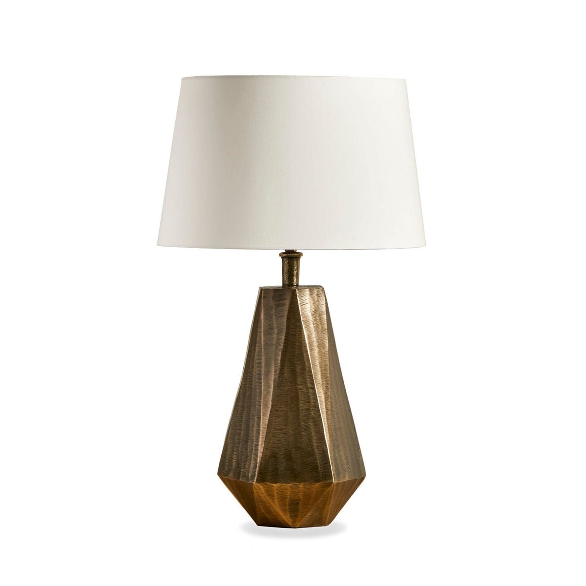 Elcombe Bronze Lamp with Coningsby 35cm Shade - Snow White