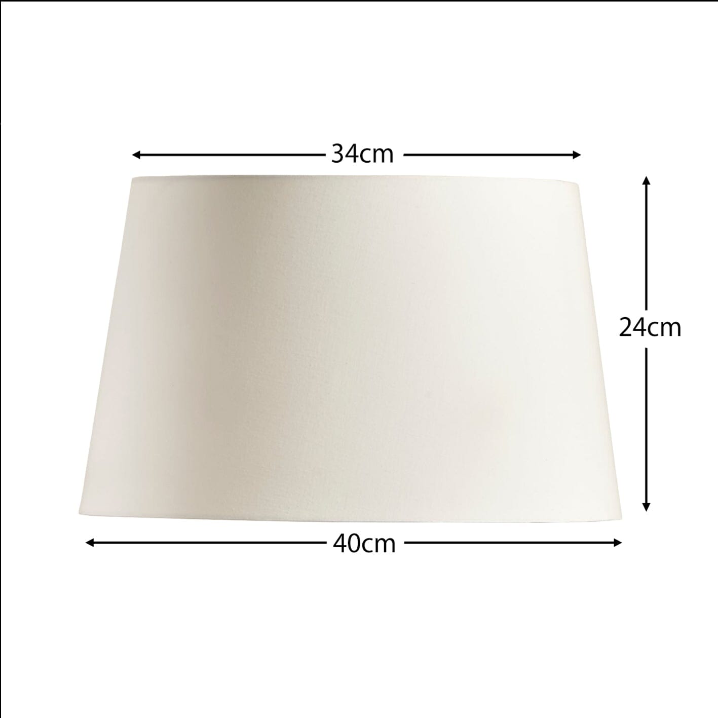 Coningsby 40cm Cotton Lamp Shade - White - Laura James