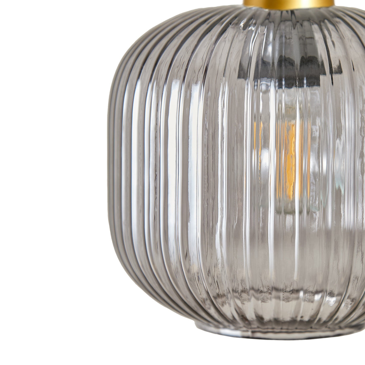 Outlet - Elland 20cm Triple Glass Pendant Lights - Gold