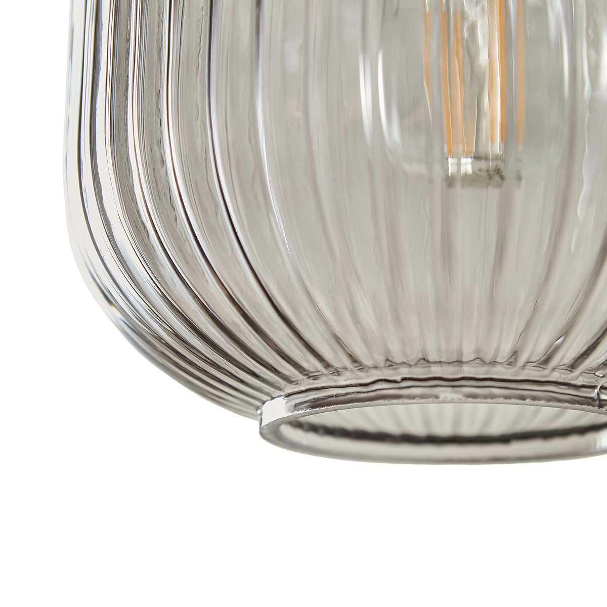 Outlet - Elland 20cm Triple Glass Pendant Lights - Gold