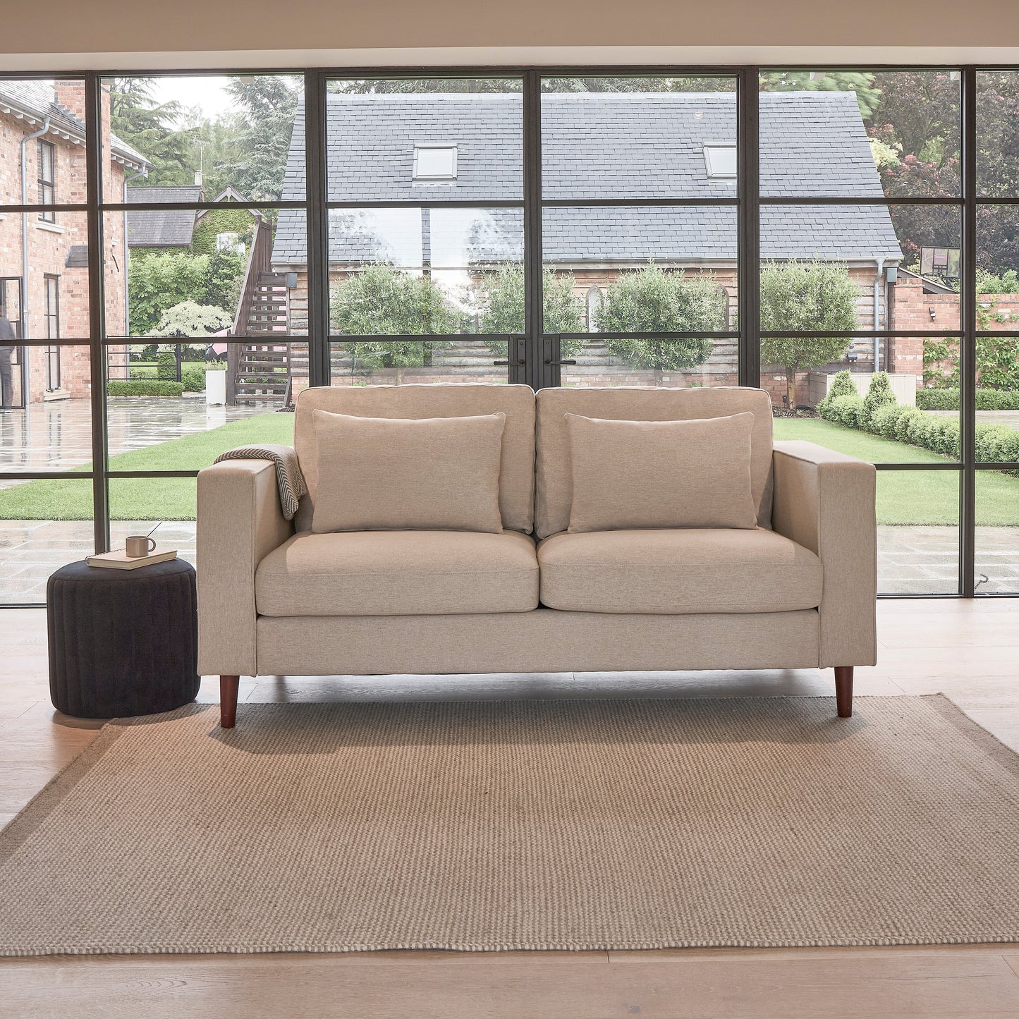 Emily Beige 2 Seater Sofa - Laura James