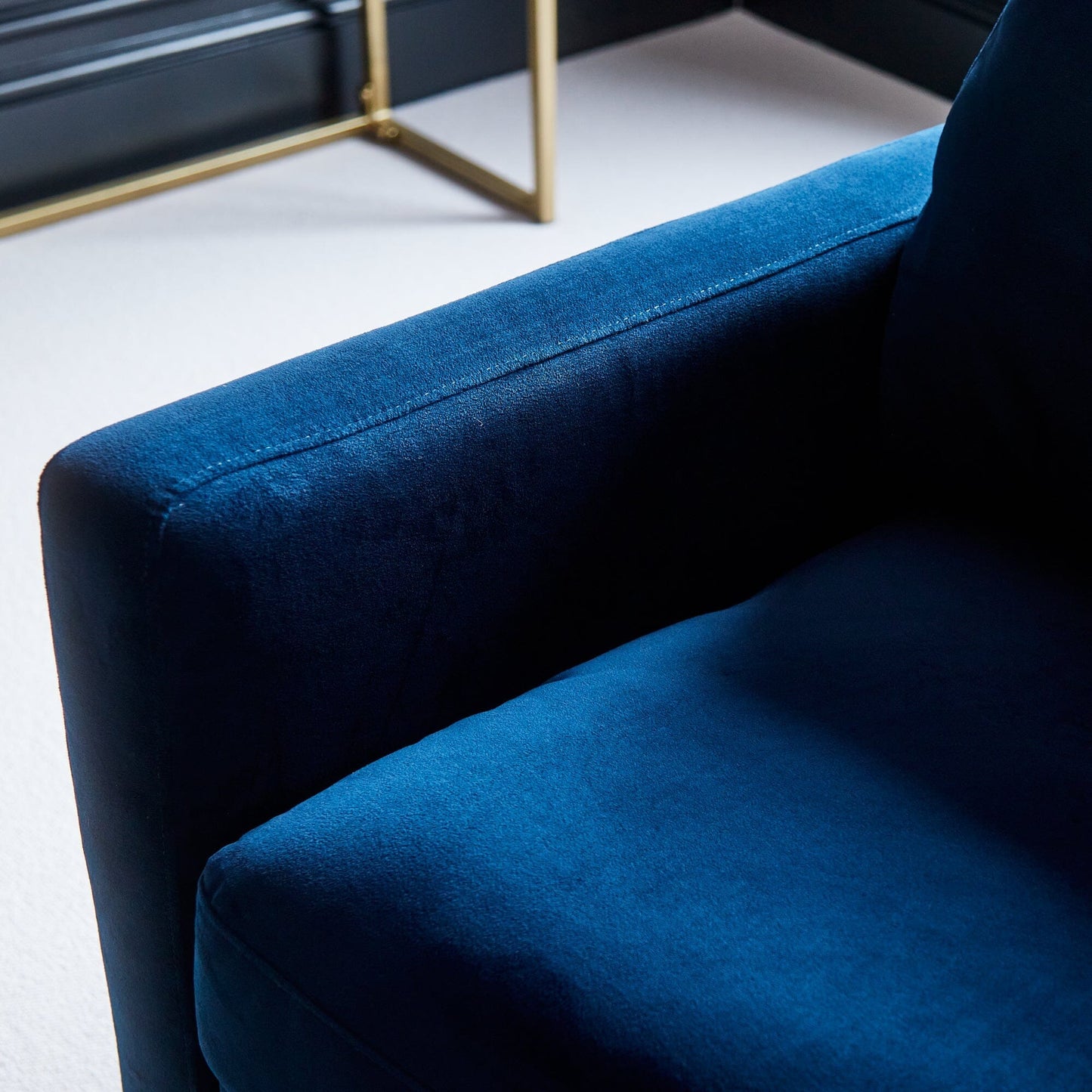 Ava Ink Armchair - Black Oak Legs