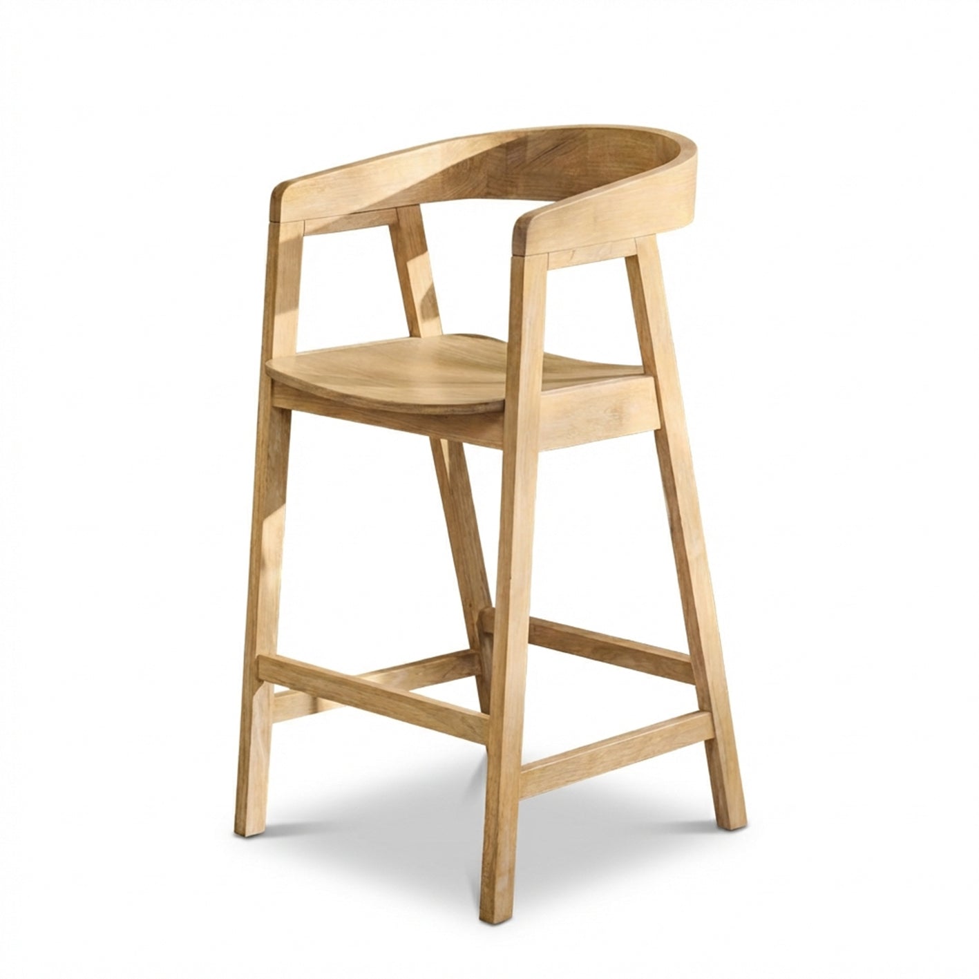 Ella Bar Stool - Whitewash Oak - Laura James