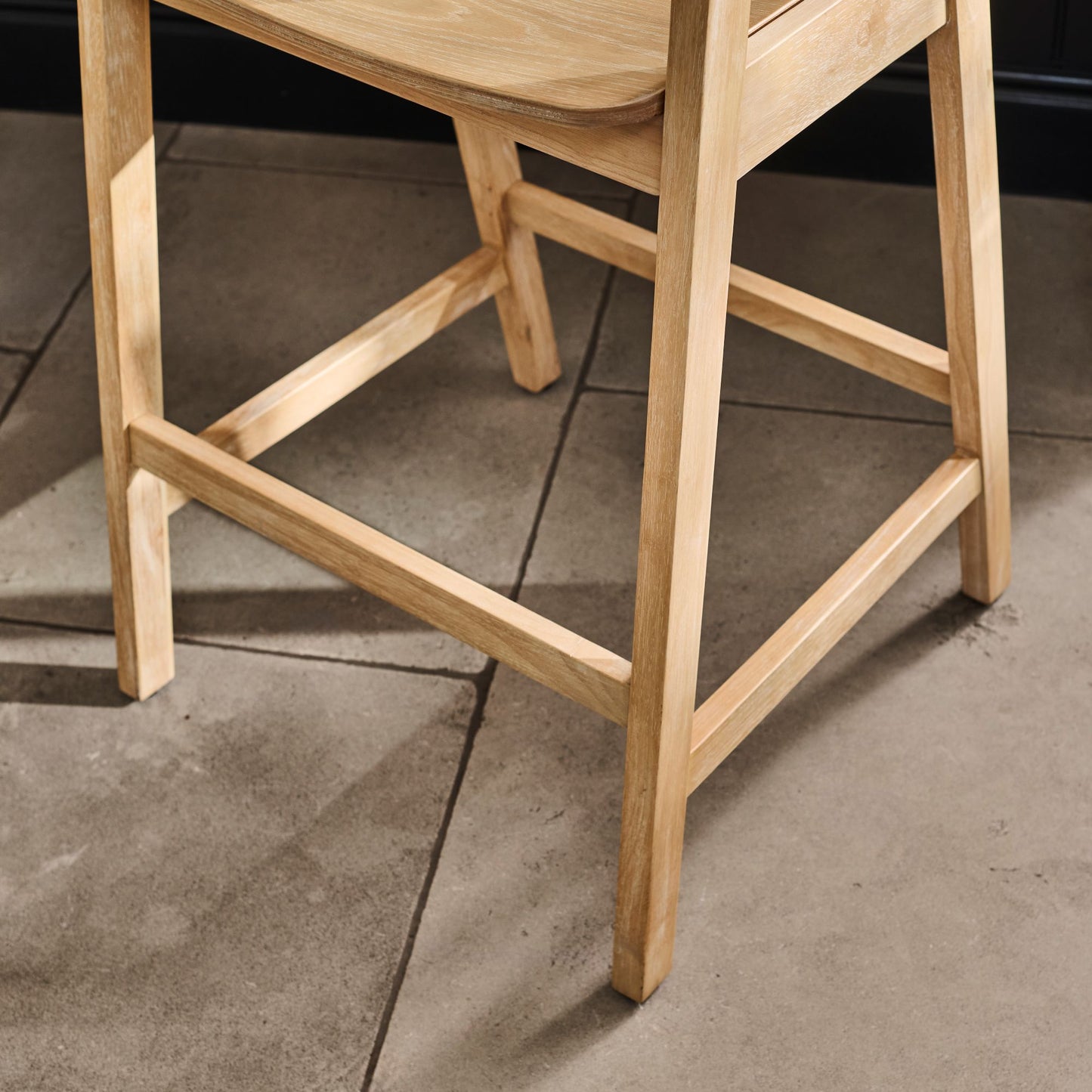 Ella Bar Stool - Whitewash Oak - Laura James