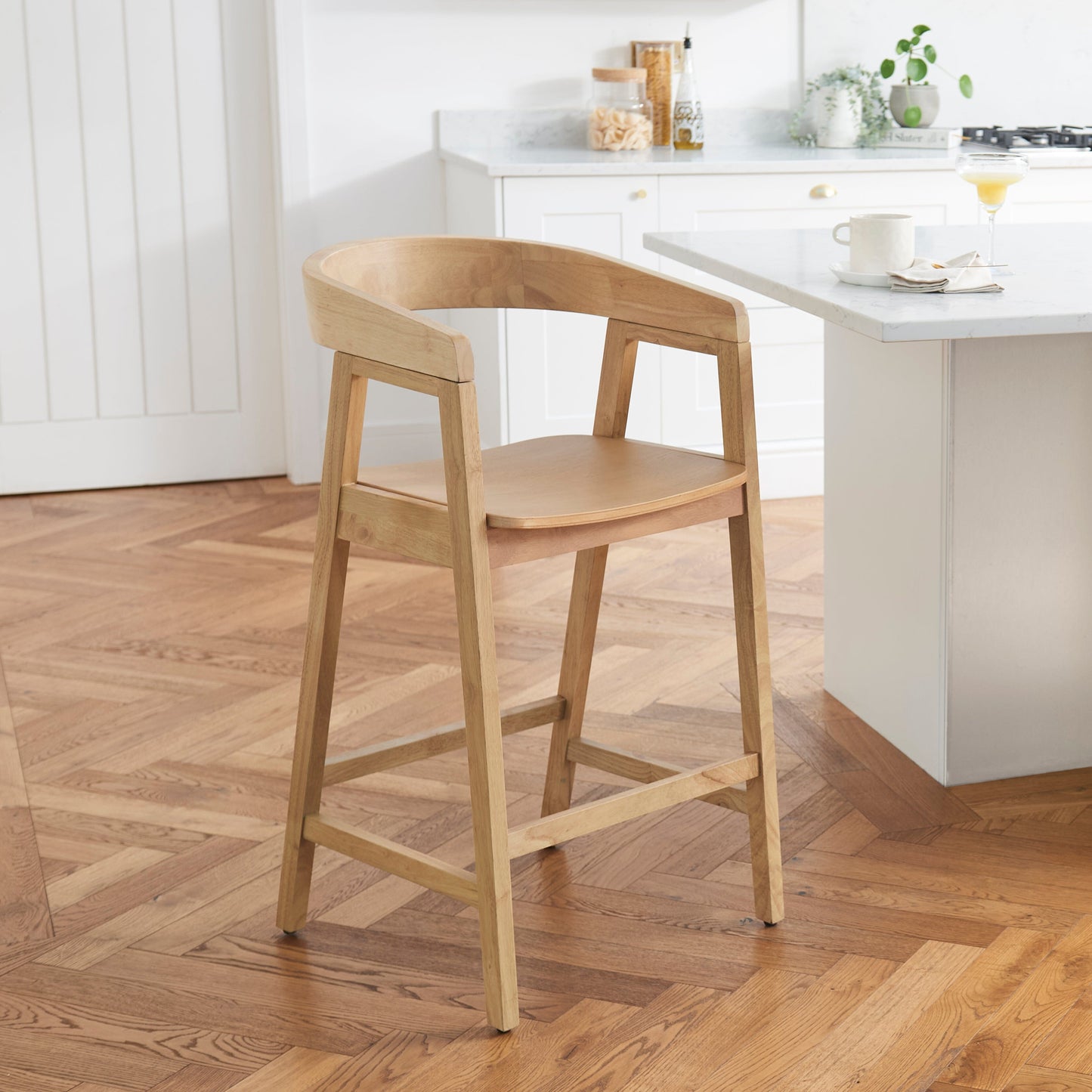 Ella Pale Oak Bar Stool - Laura James