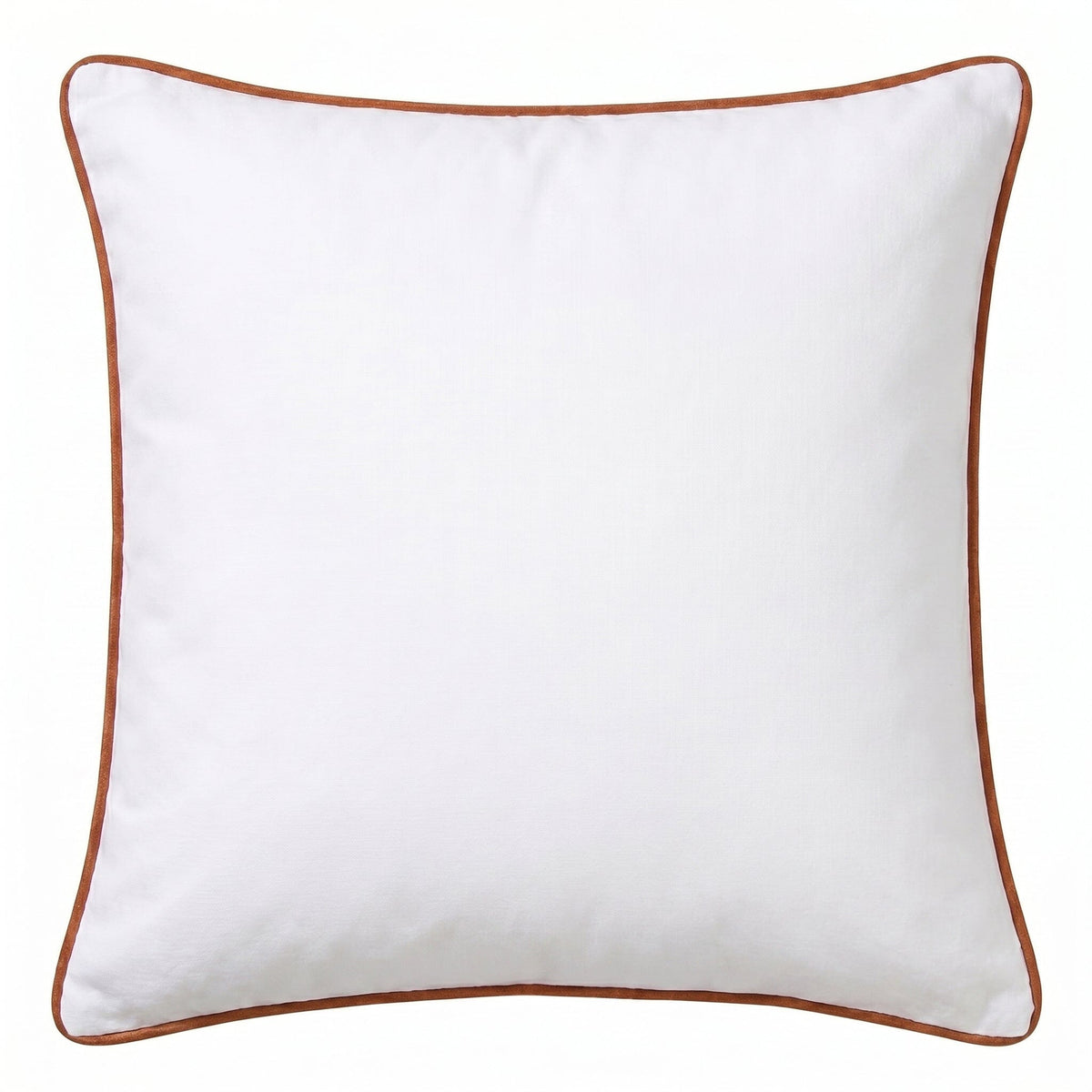 Elsham 45x45cm Velvet Trim Cushion Cover - Burnt Orange - Laura James