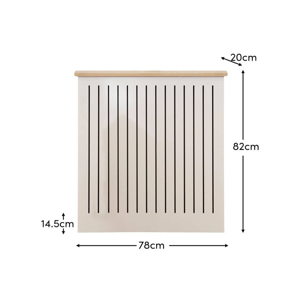 Elspeth Small Radiator Cover - Whitewash Oak - Laura James