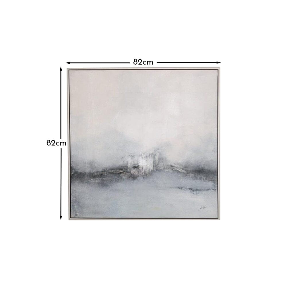Elswick 82X82cm Sea Spray Wall Art - Silver Frame - Laura James