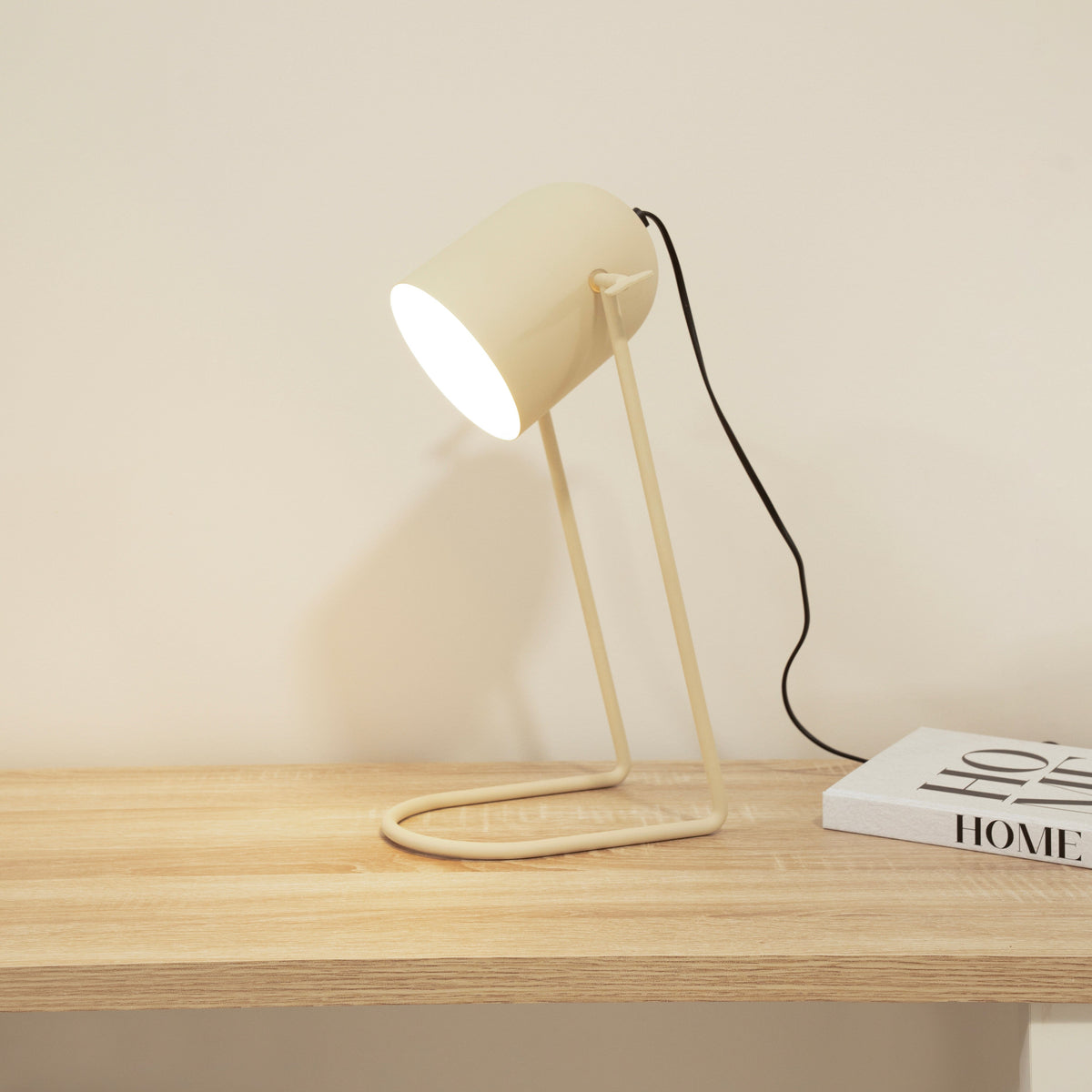 Eltham Taupe 42cm Metal Desk Lamp - Laura James