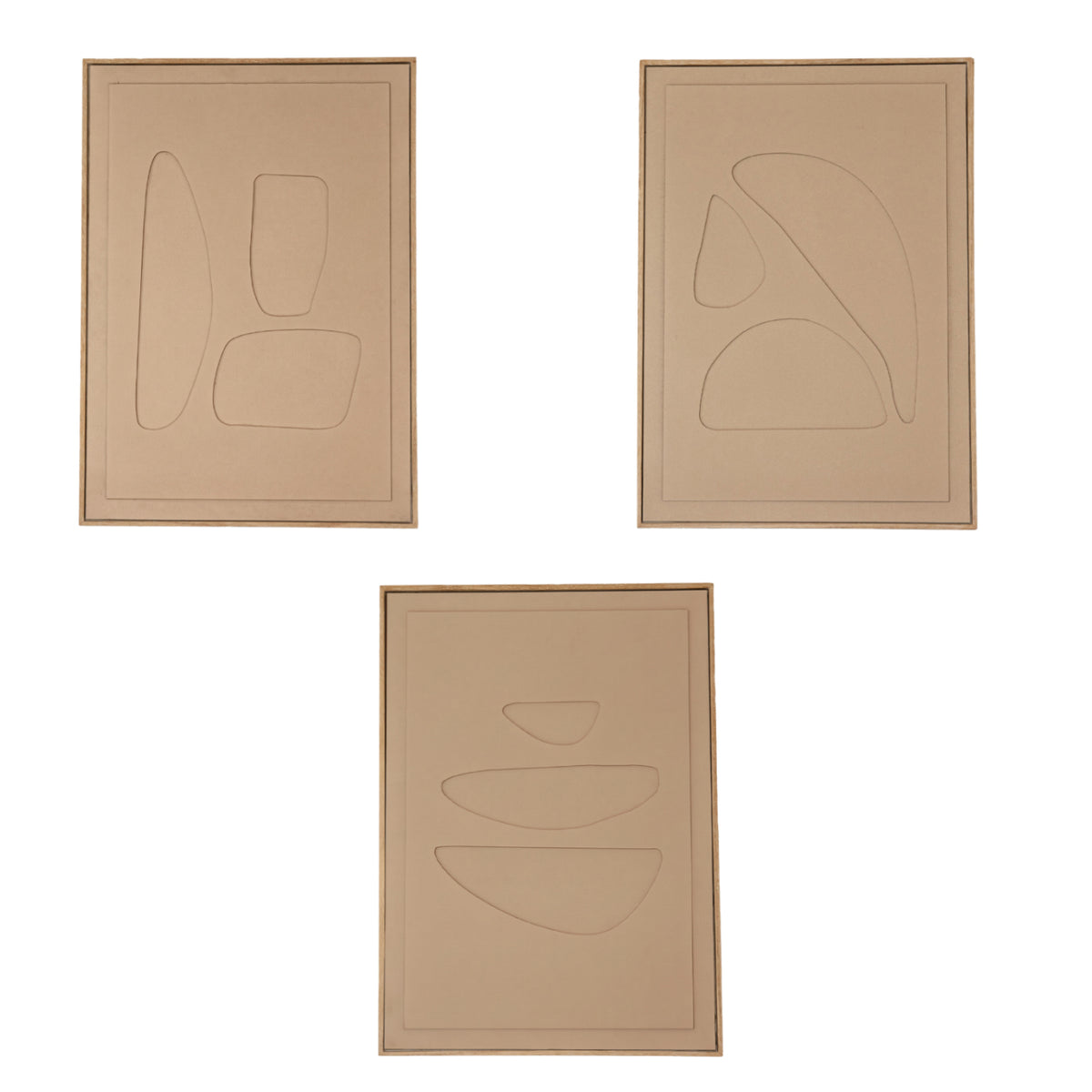 Escala 70x50cm Concrete Effect Abstract Wall Art - Set of 3
