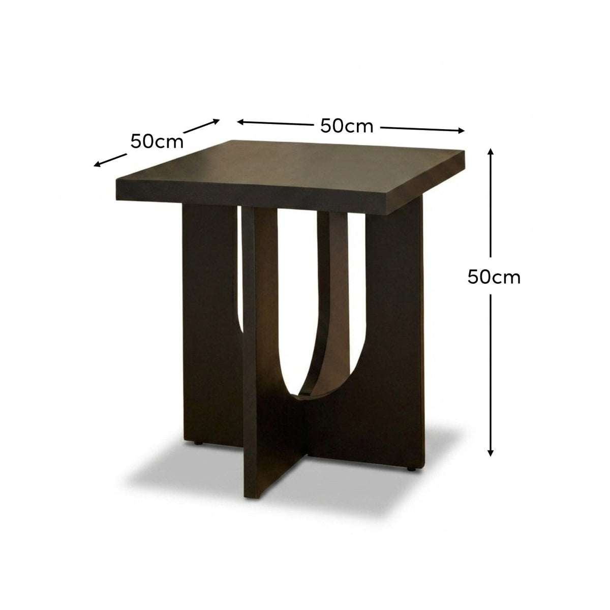 Ethan Square Side Table - Jet Black Mango Wood - Laura James