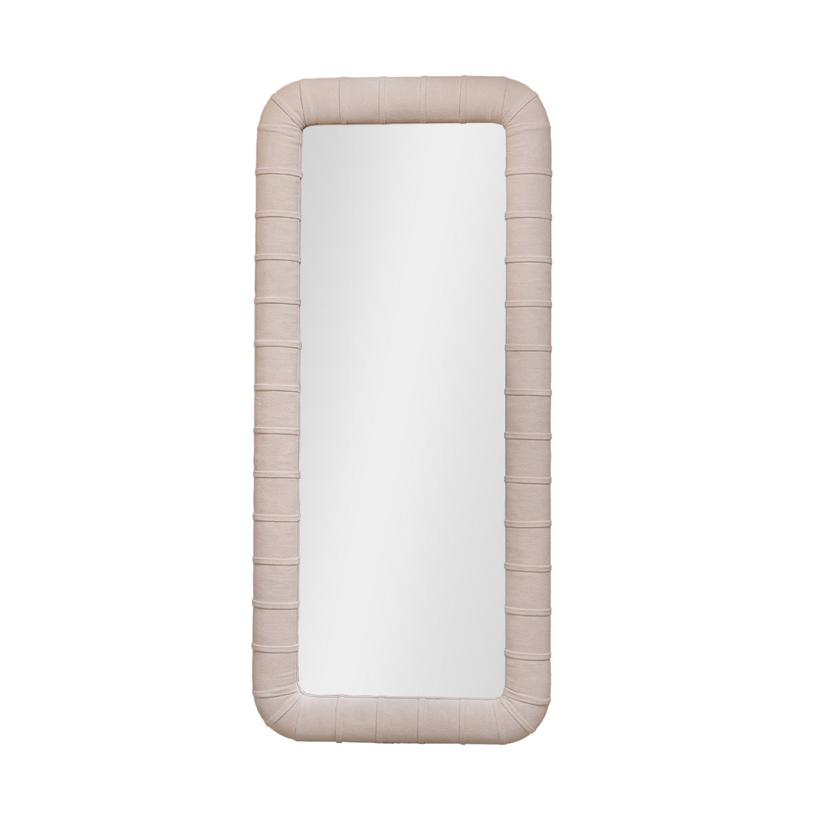Etta 180x90cm Upholstered Floor Mirror - Ivory