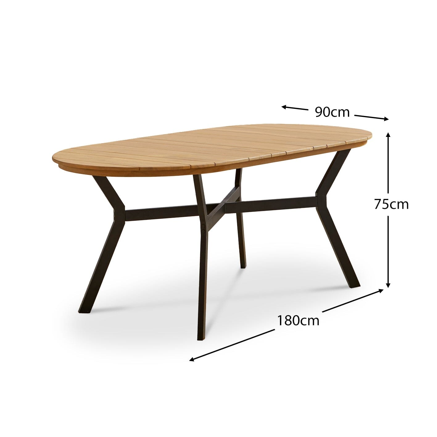 Ezra 180cm Whitewash Oval Dining Table - Laura James