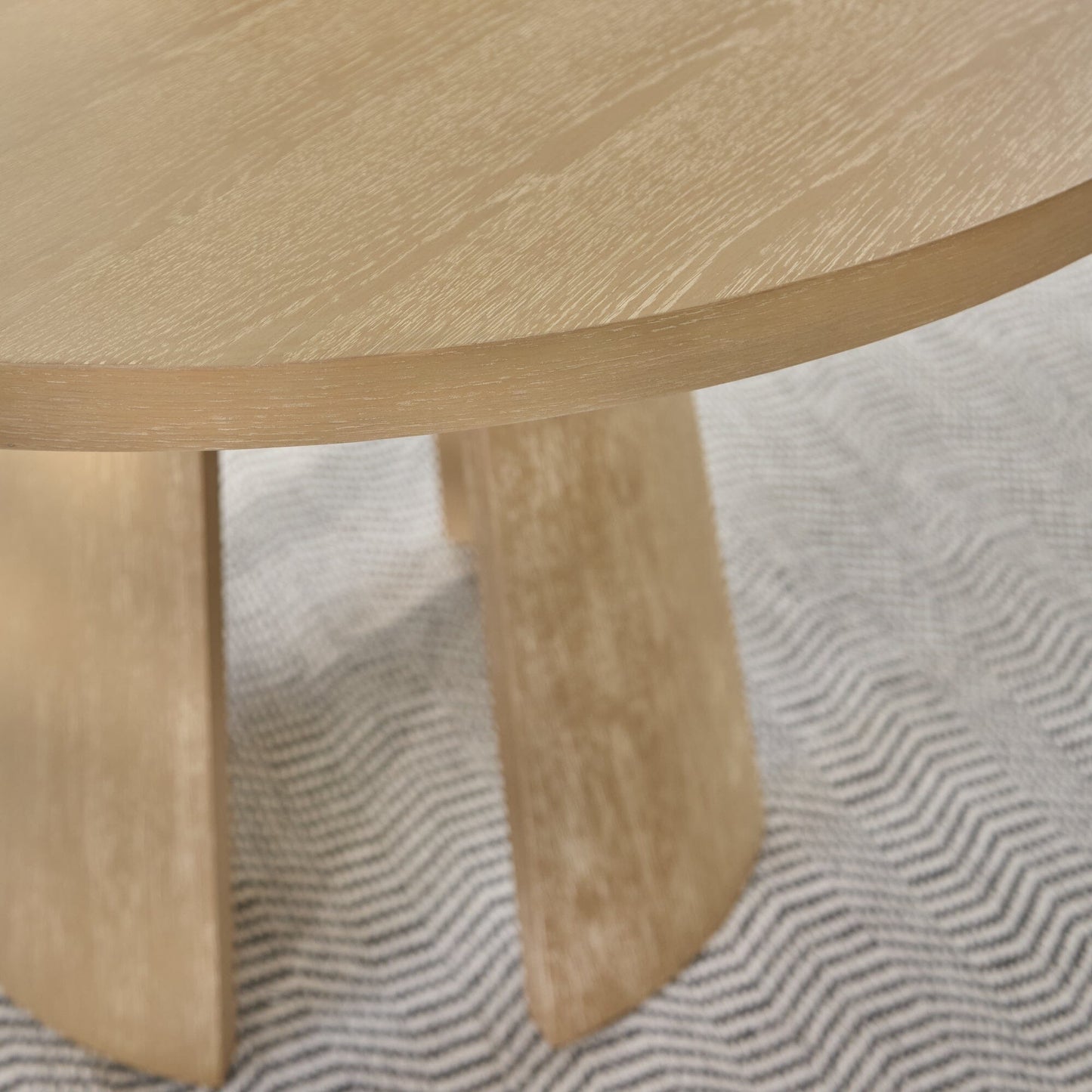 Farren Whitewash Oak Round Dining Table - Laura James