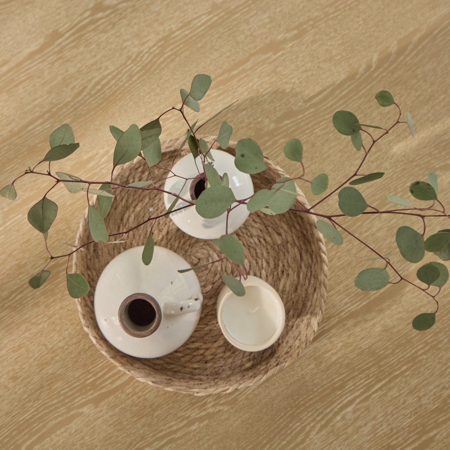Farren Whitewash Oak Round Dining Table - Laura James