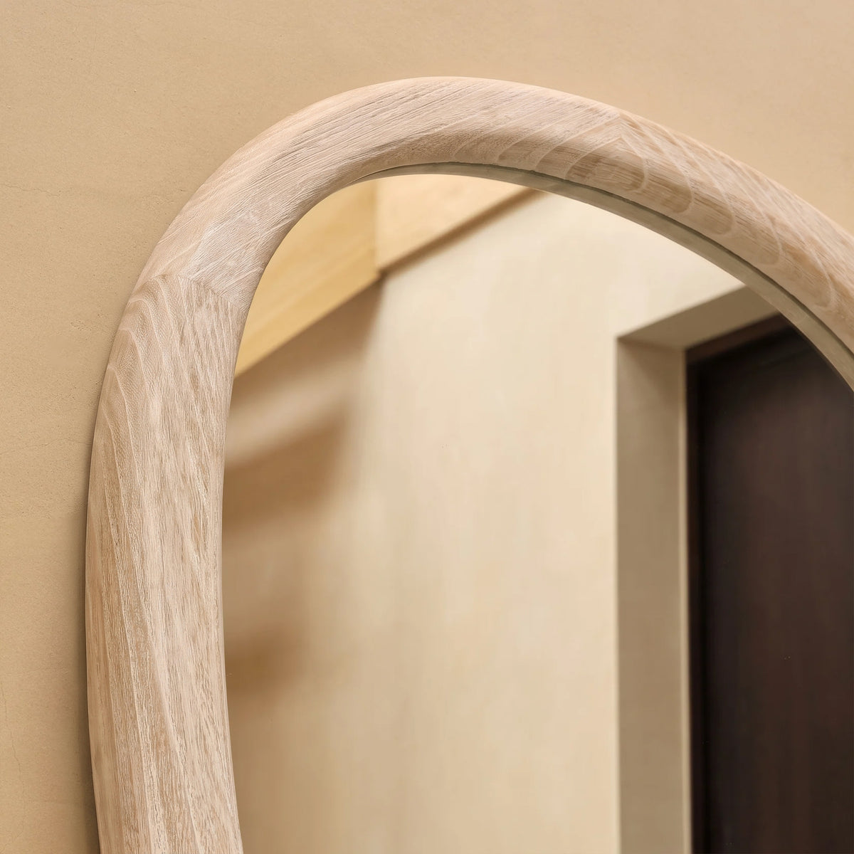 Fawley 65x50cm Freeform Wall Mirror - Whitewash