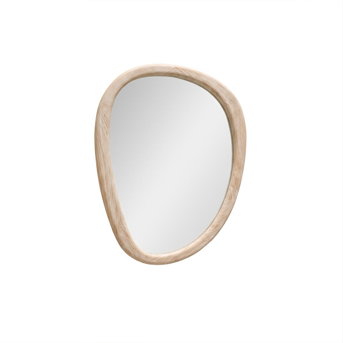 Fawley 65x50cm Freeform Wall Mirror - Whitewash