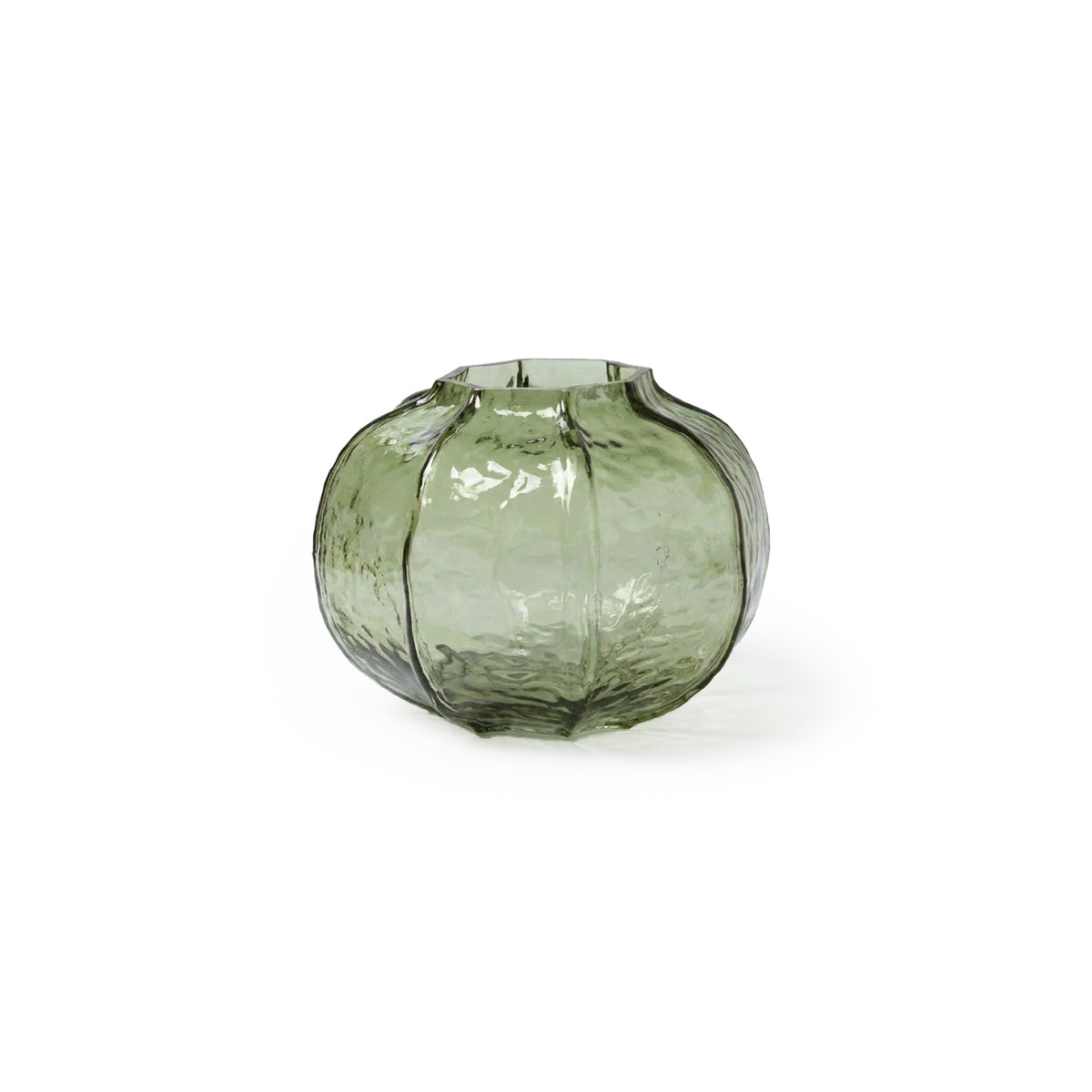 Ferrara 15cm Glass Vase - Olive Green - Laura James
