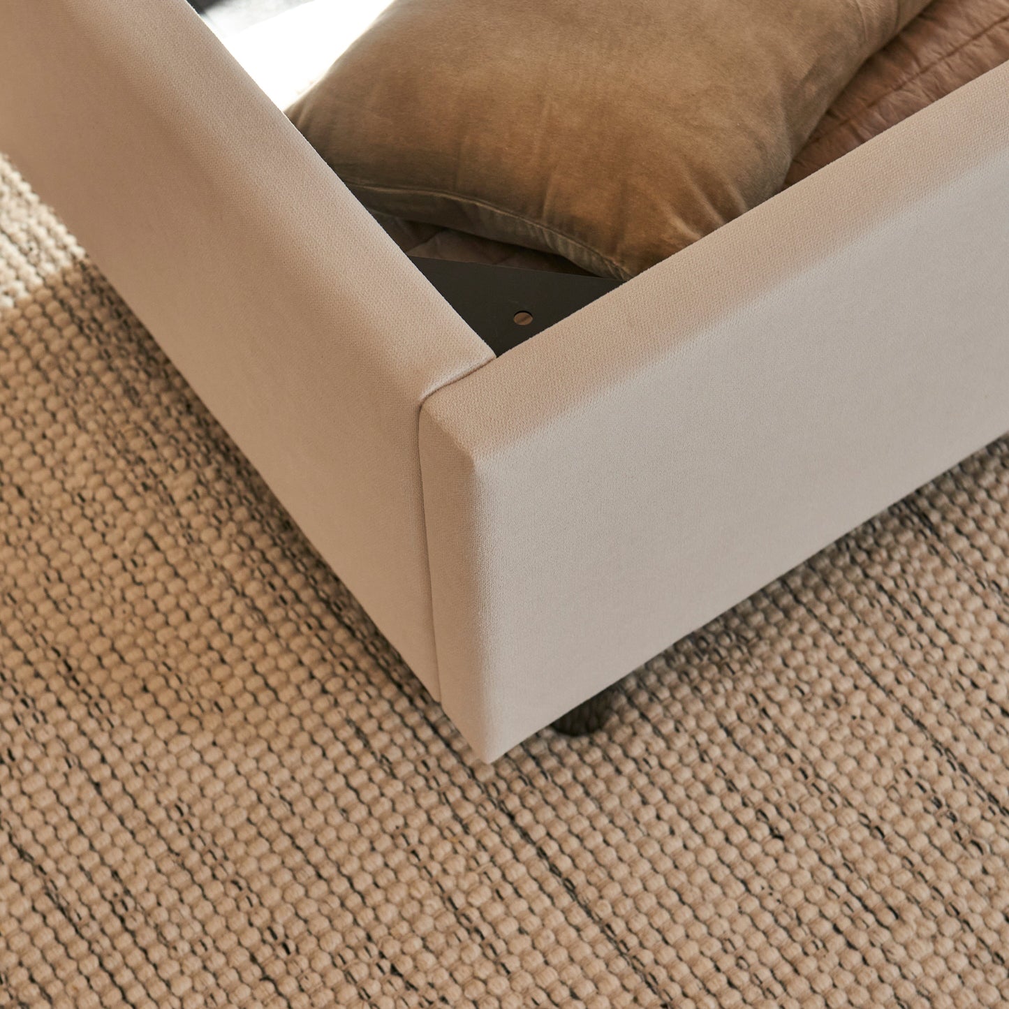 Finola Double Ottoman Bed - Ivory - Laura James