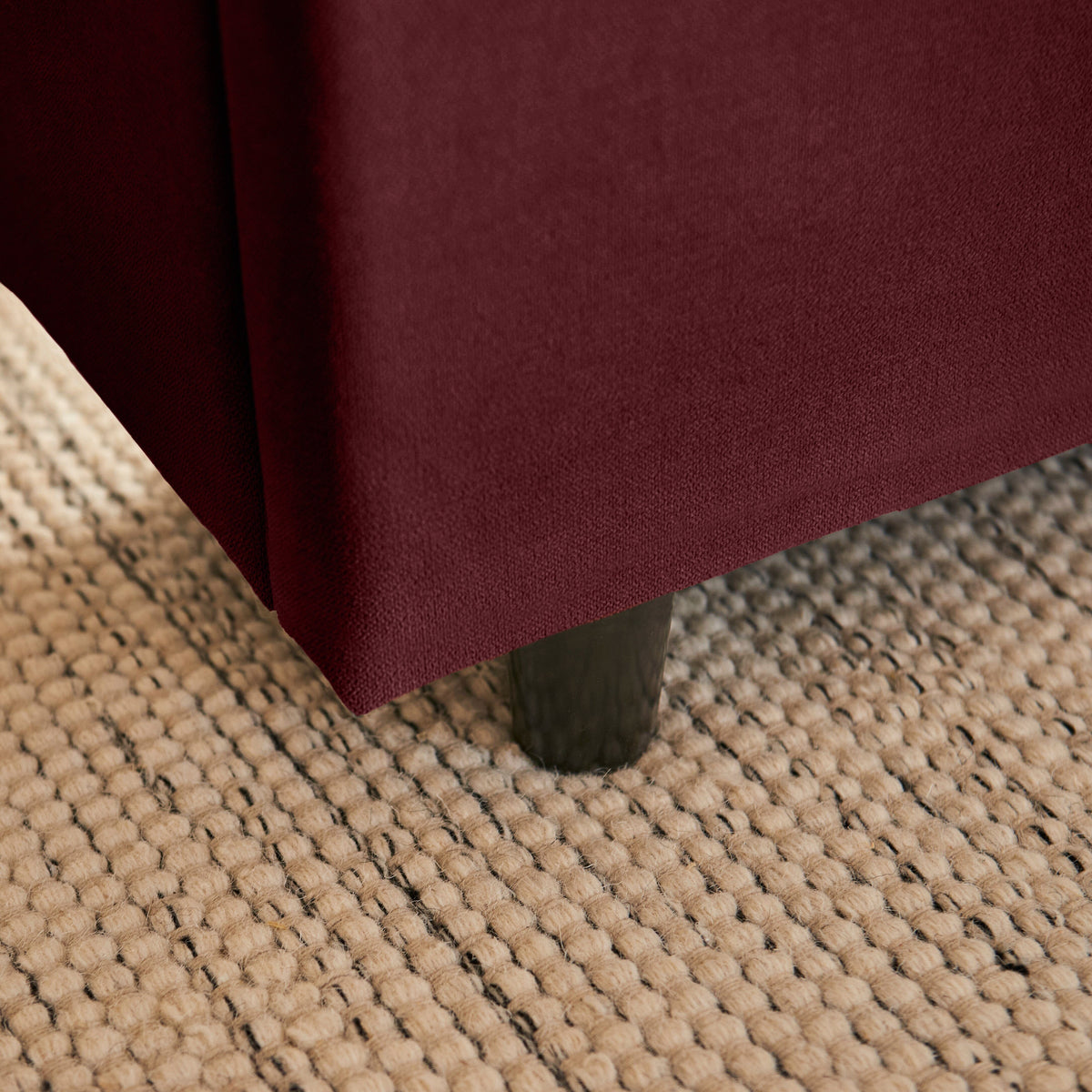 Finola King Ottoman Bed - Burgundy Red - Laura James