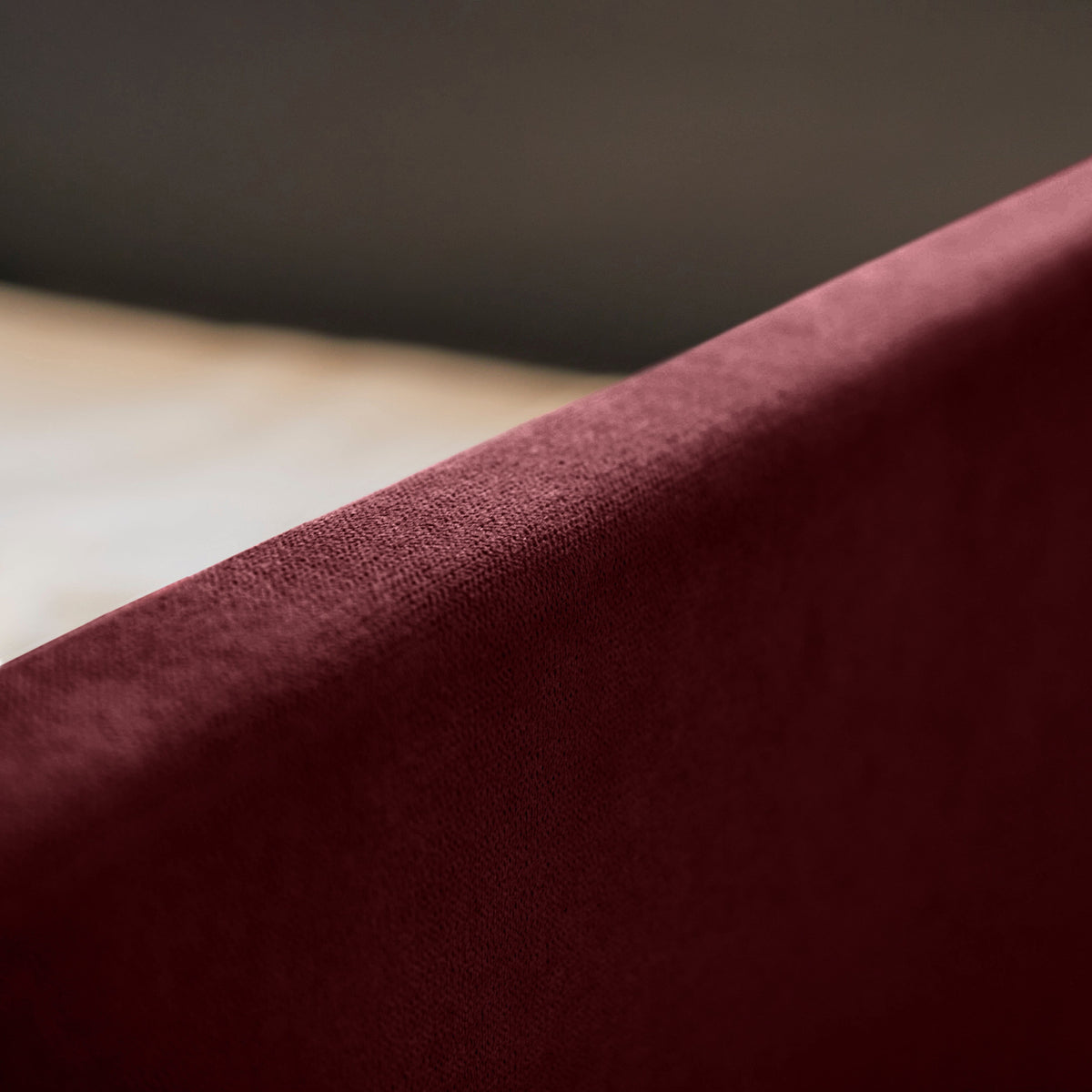Finola King Ottoman Bed - Burgundy Red - Laura James