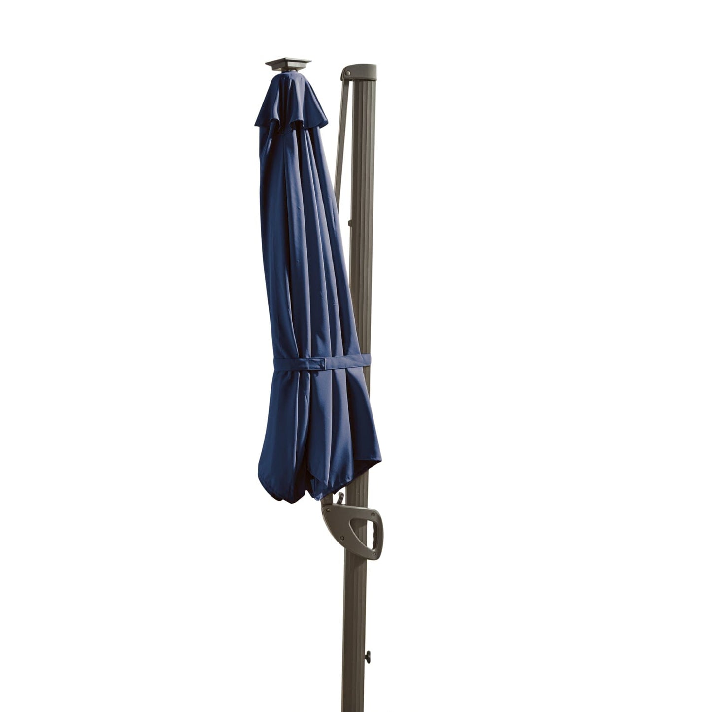 Fira Dark Blue LED Parasol - 2.5m Square Cantilever - Laura James
