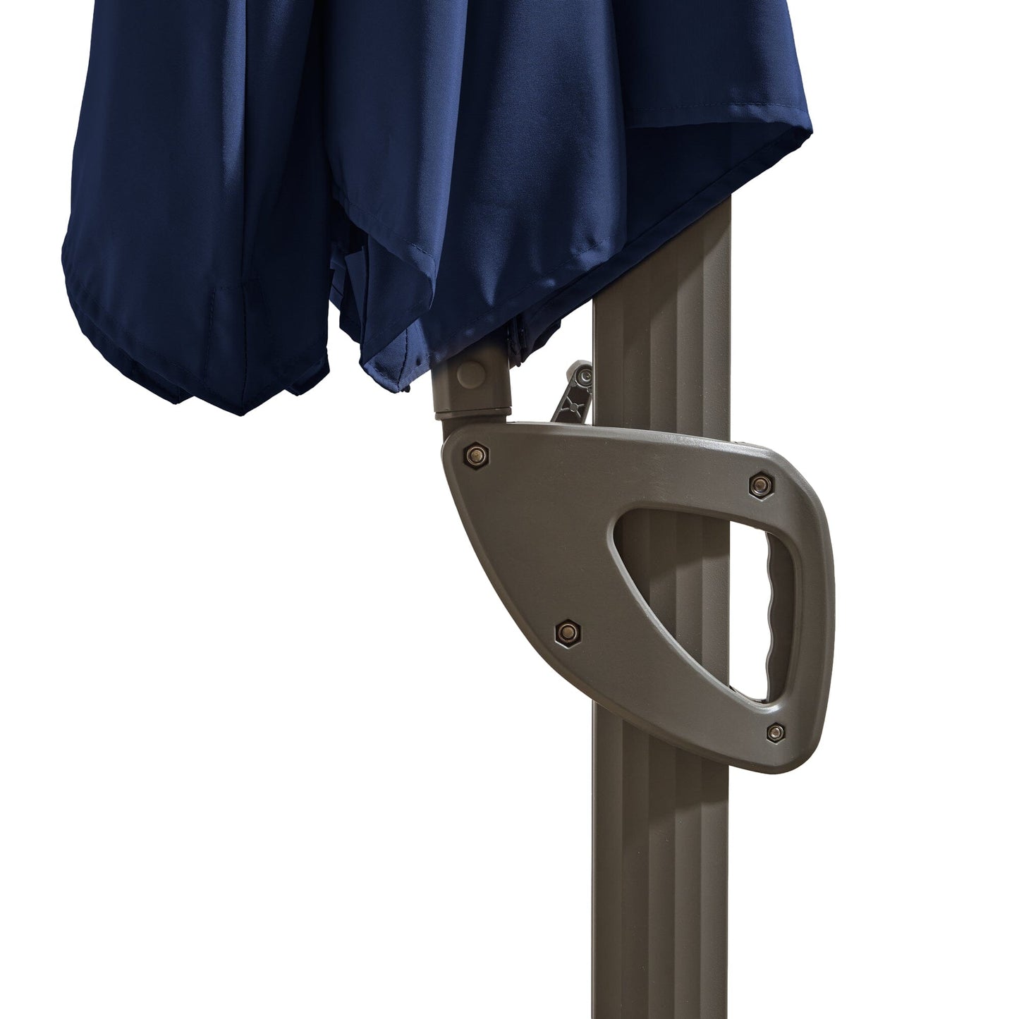 Fira Dark Blue LED Parasol - 2.5m Square Cantilever - Laura James
