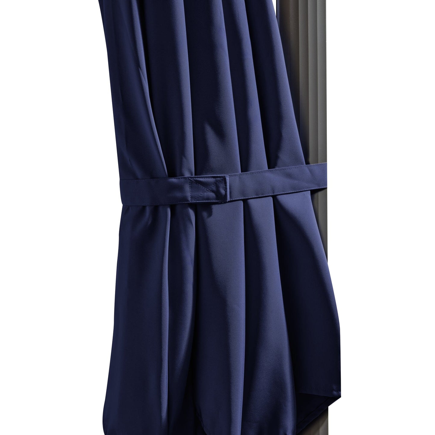 Fira Dark Blue LED Parasol - 2.5m Square Cantilever - Laura James