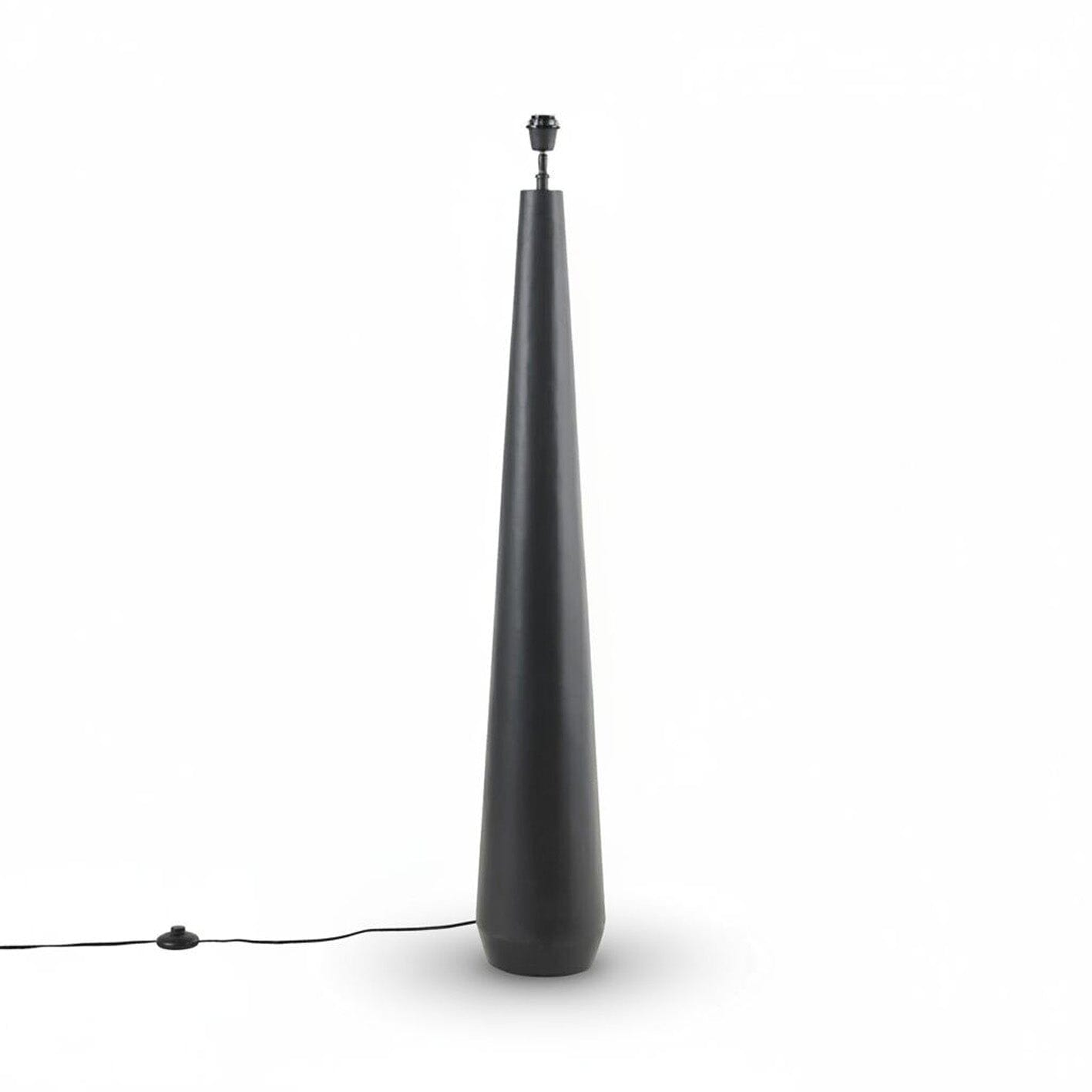 Foxcote Black Metal Floor Lamp Base - 129cm - Laura James