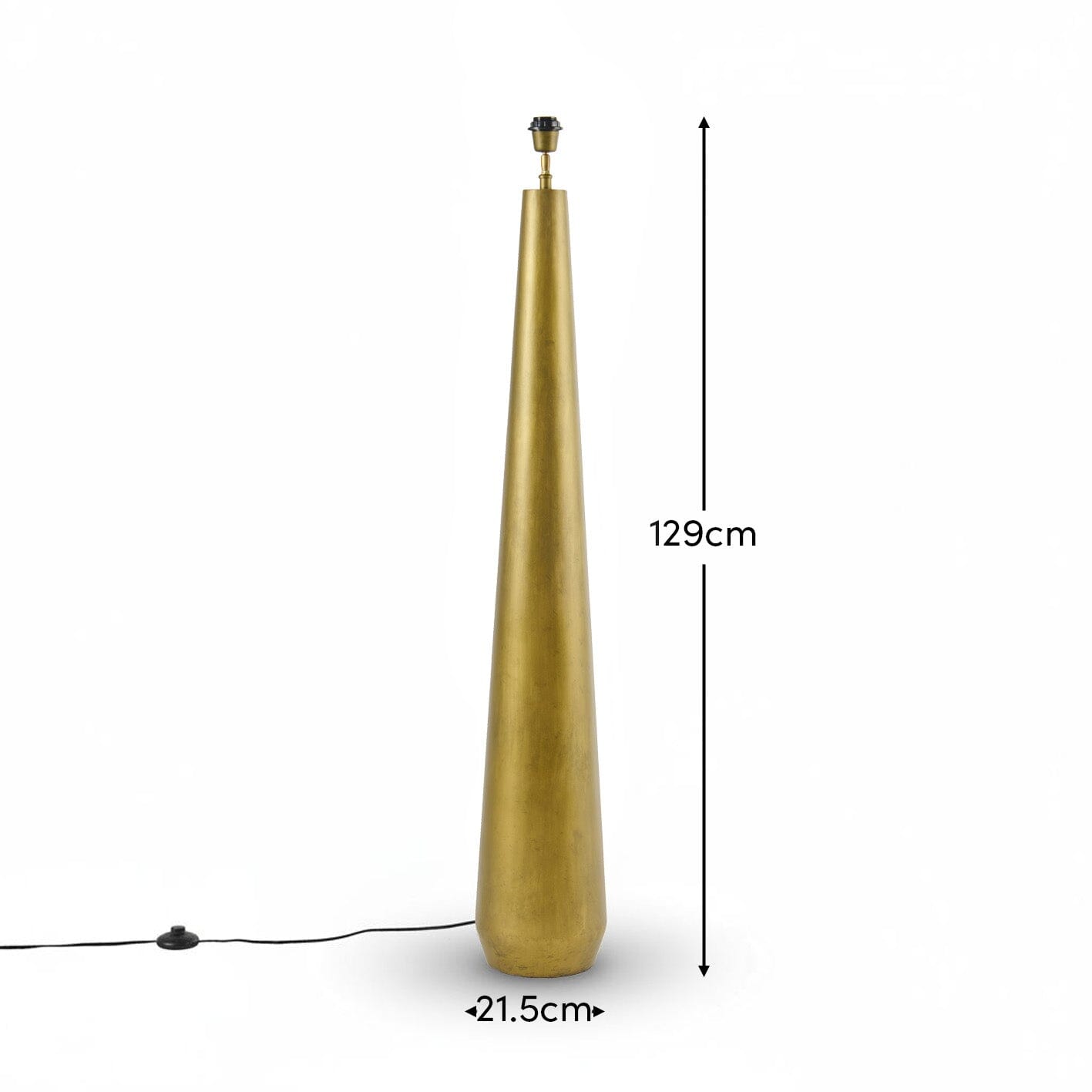 Foxcote Gold Metal Floor Lamp Base - 129cm - Laura James