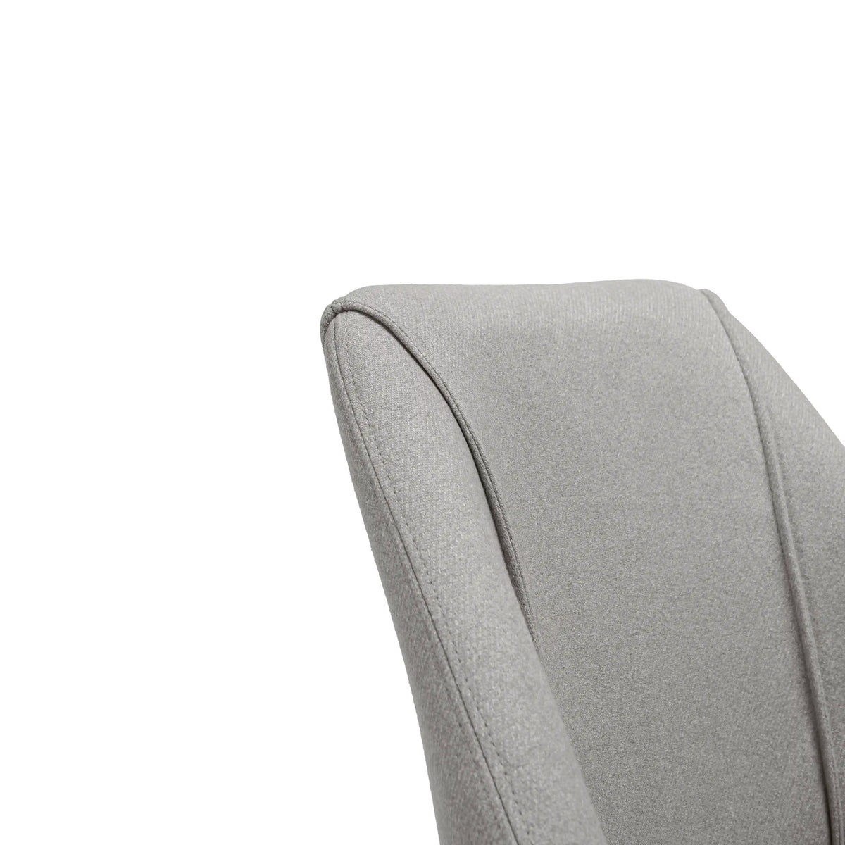 Freya Fossil Twill Dining Chair - Set Of 2 - Black Oak Legs - Laura James